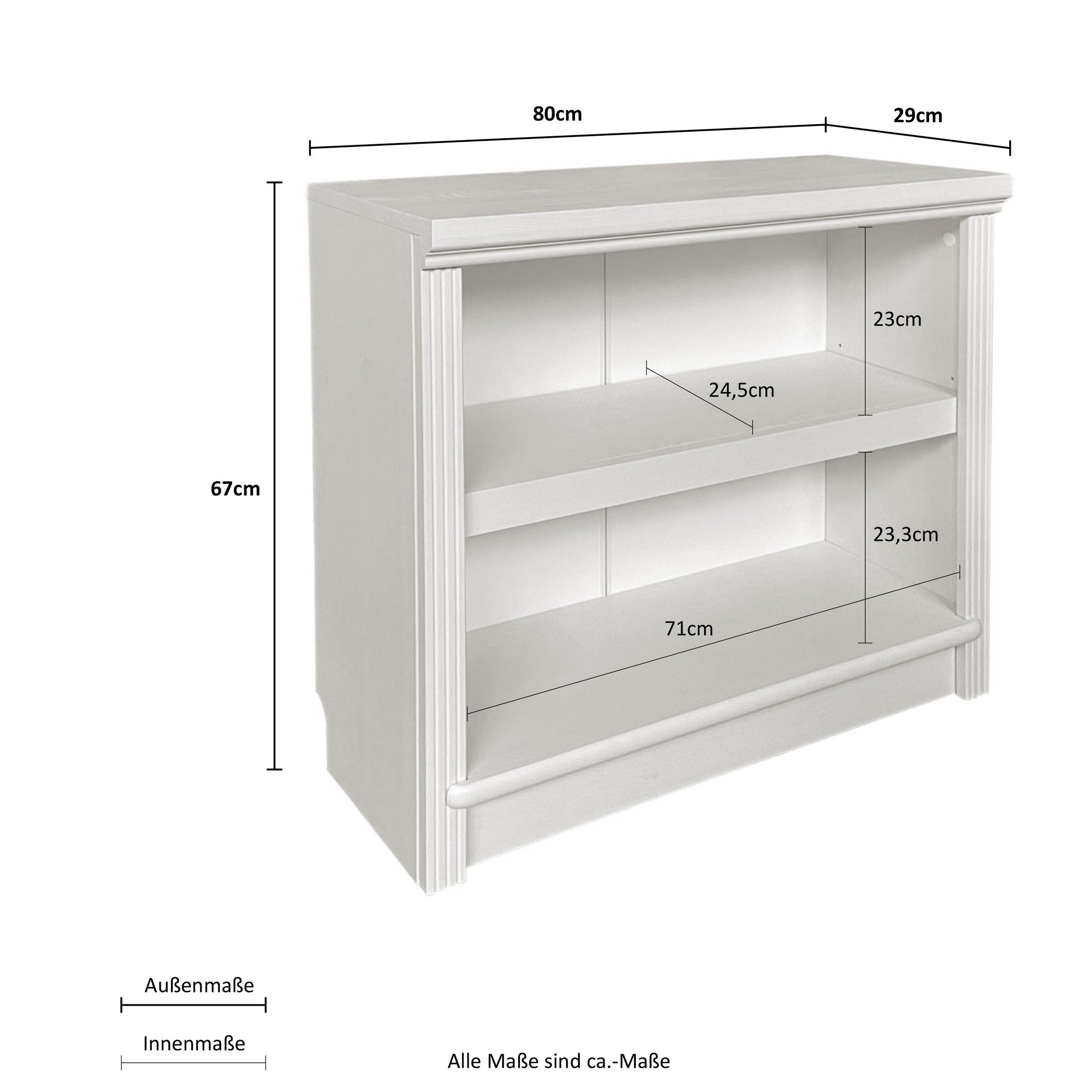 Home affaire Staand rek Soeren Van massief grenen, afm. (bxdxh): 80x29x67 cm