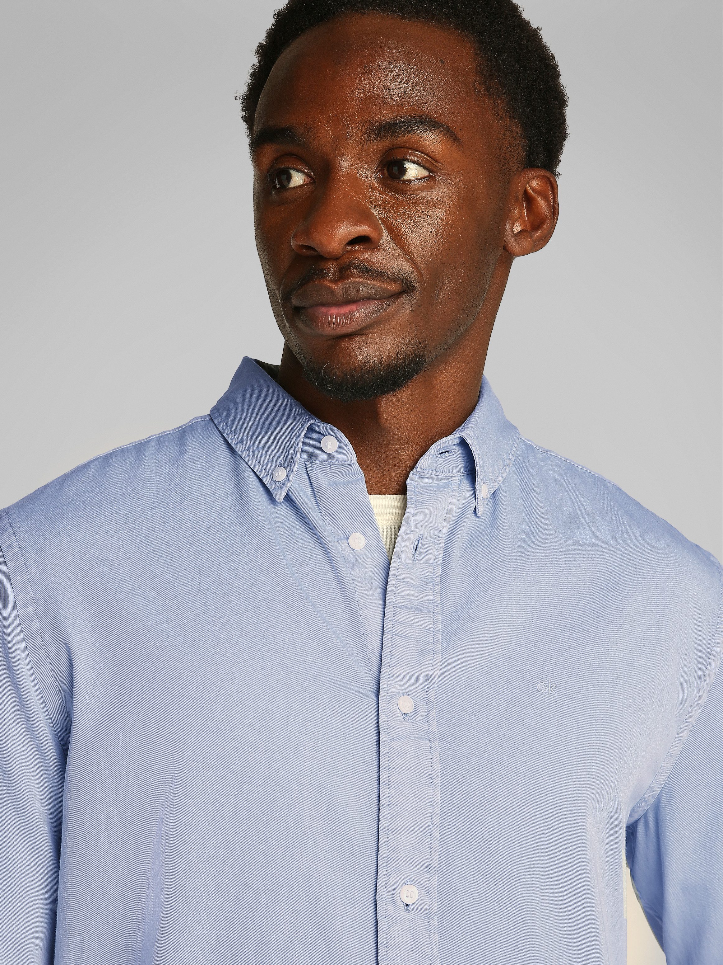 Calvin Klein Overhemd met lange mouwen GARMENT DYED LW TWILL L/S SHIRT