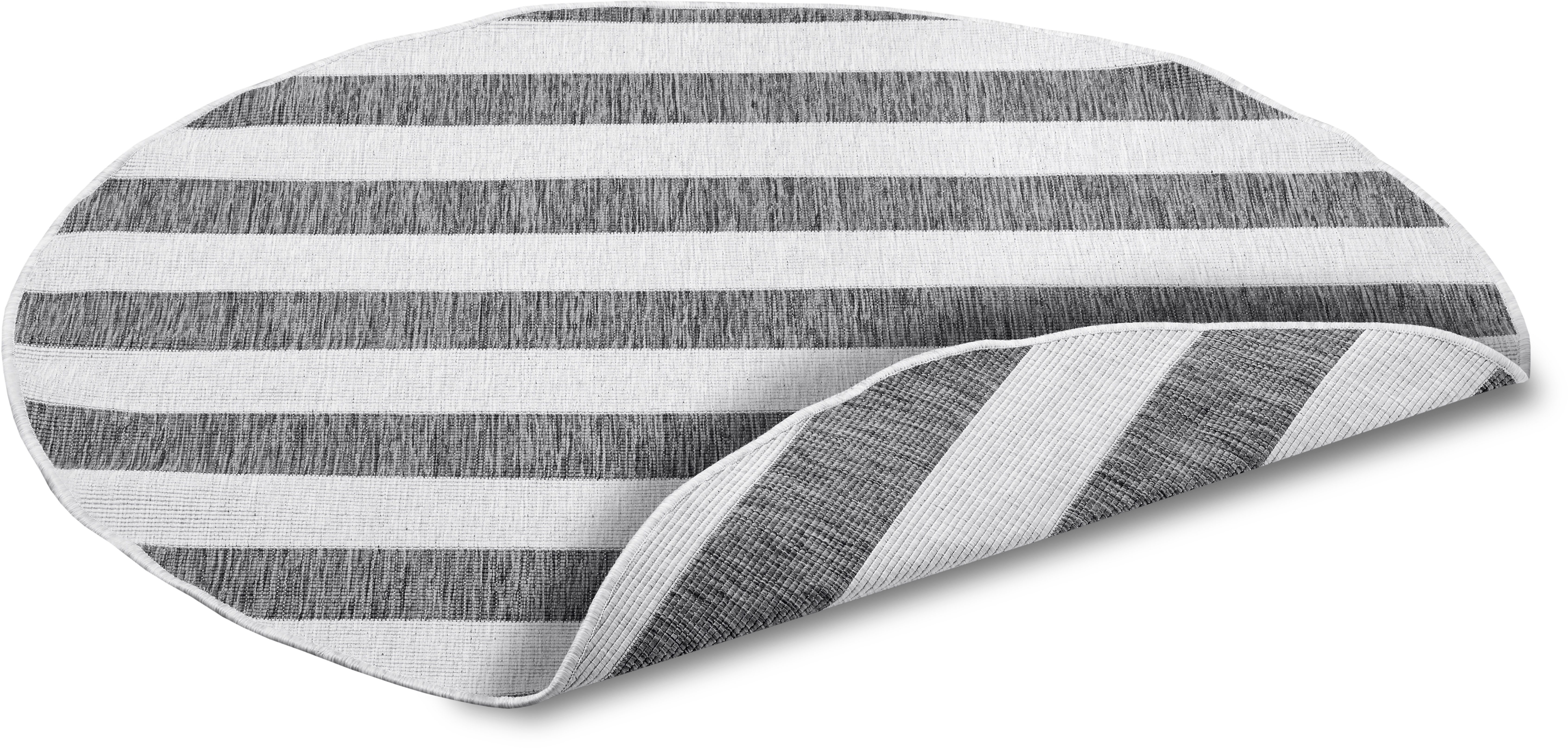 my home Vloerkleed Alan omkeerbaar tapijt Dubbelzijdig te gebruiken, strepen, Scandi, weerbestendig, voor binnen en buiten