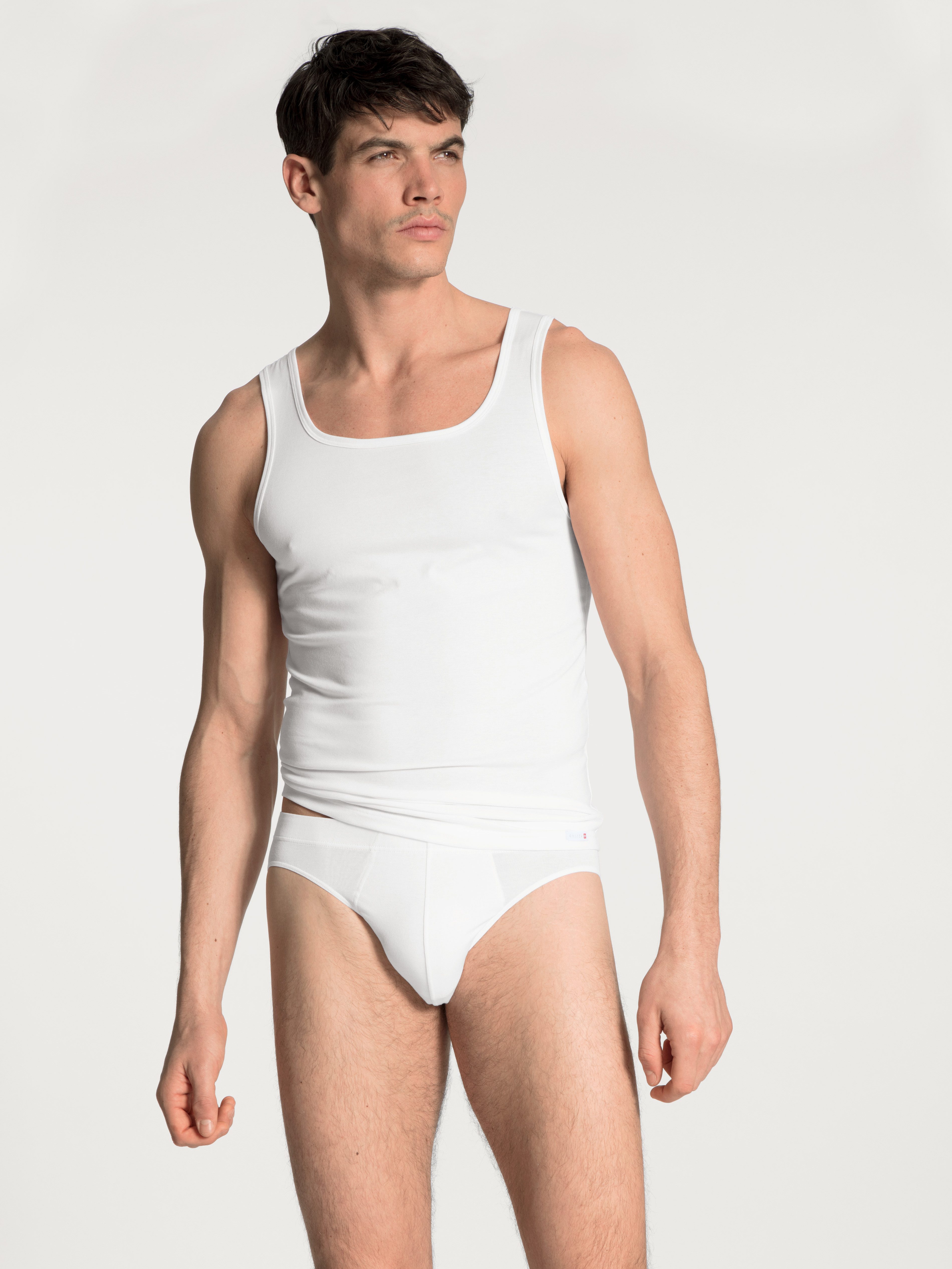 CALIDA Muscle-shirt met carréhals heren tanktops maat XXL (58/60) wit