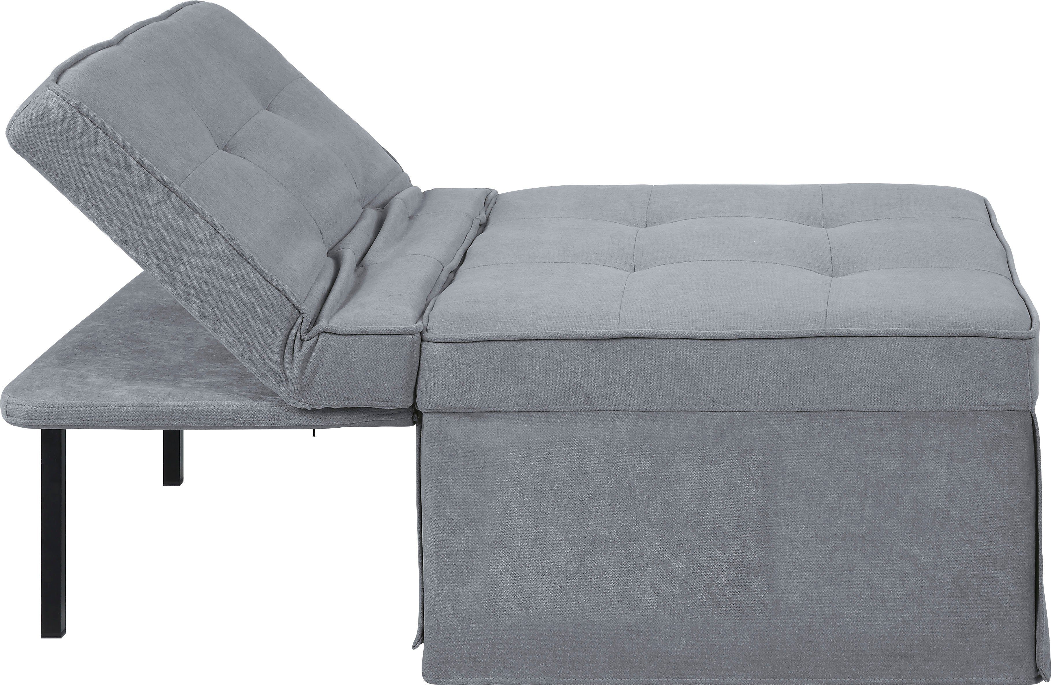 ATLANTIC home collection Slaapbank Finn te veranderen in een loungestoel, relaxfauteuil en logeerbed, incl. kussen