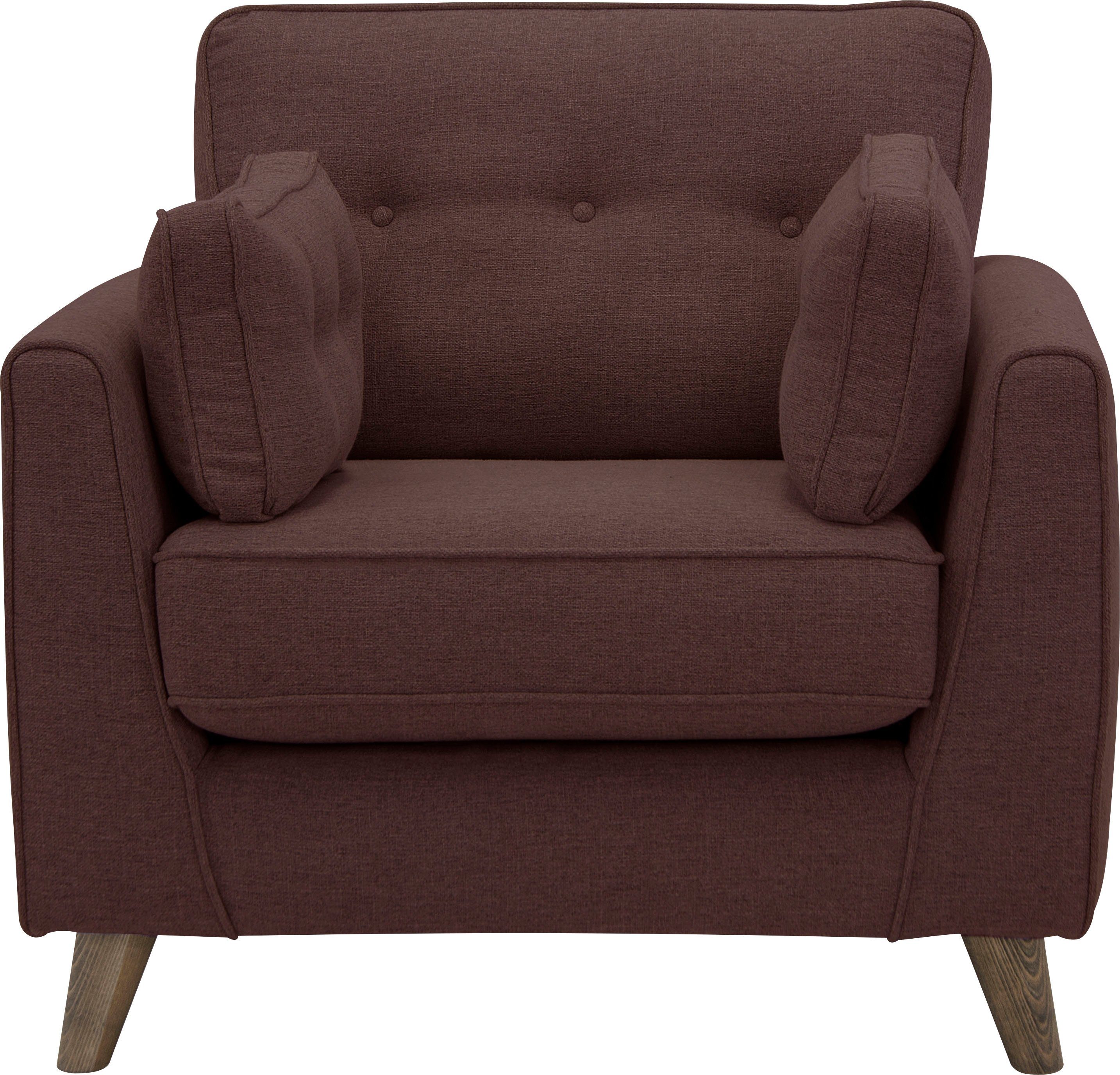 Home affaire Fauteuil Copenhagen fijne opstaande naad, capitonnage achter en armkussen