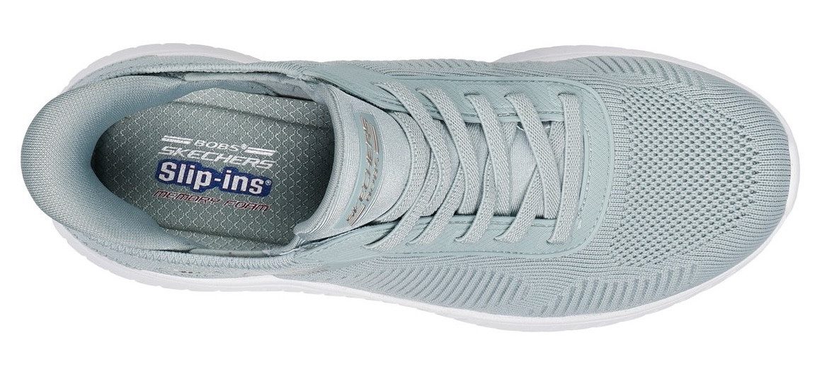 Skechers Slip-on sneakers BOBS SQUAD CHAOS-CURRENT MUSE , slippers, vrijetijdsschoen in vegan uitvoering