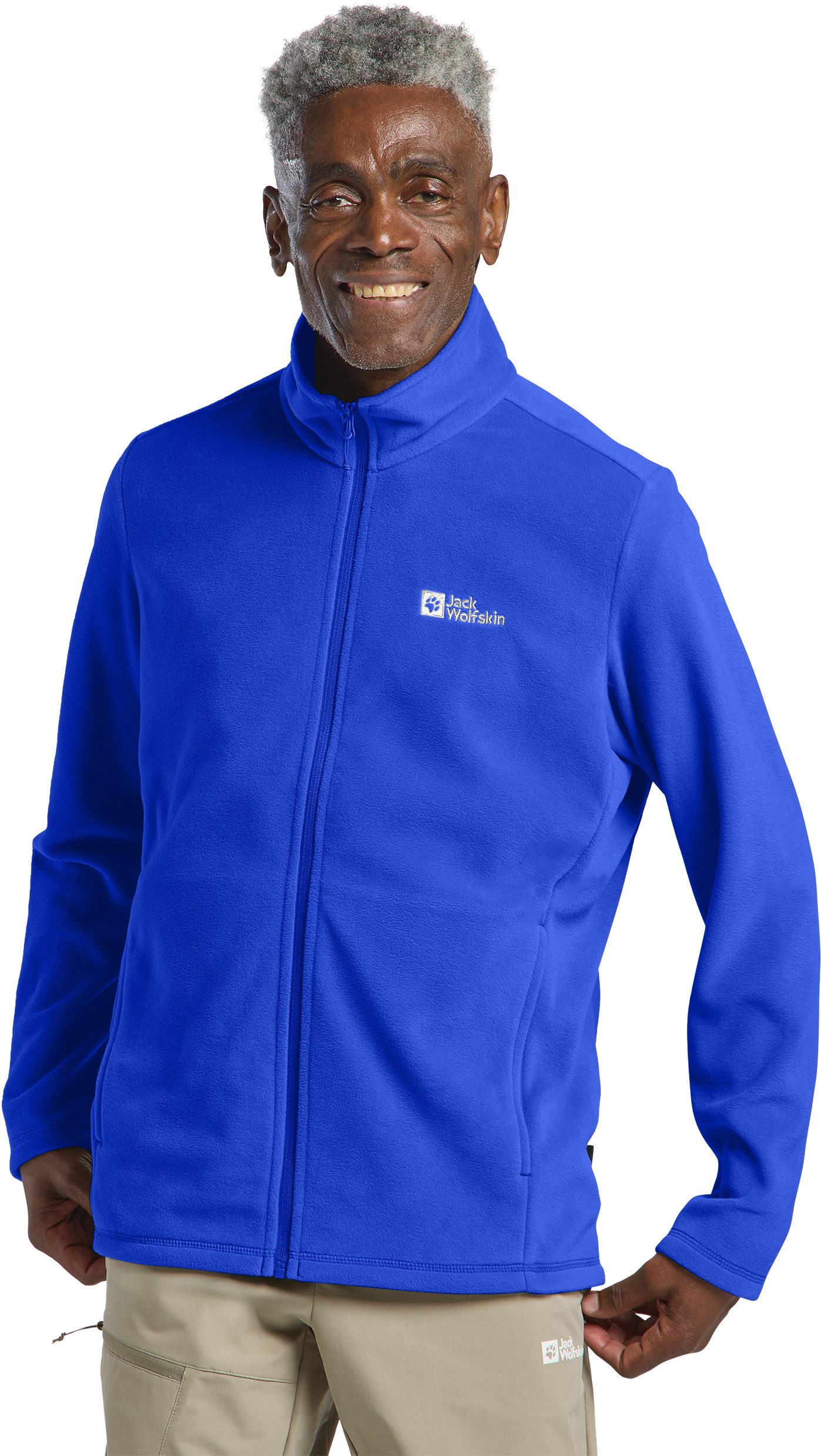 Jack Wolfskin Fleecejack TAUNUS FZ M lichte, rekbare, ademende midlayer