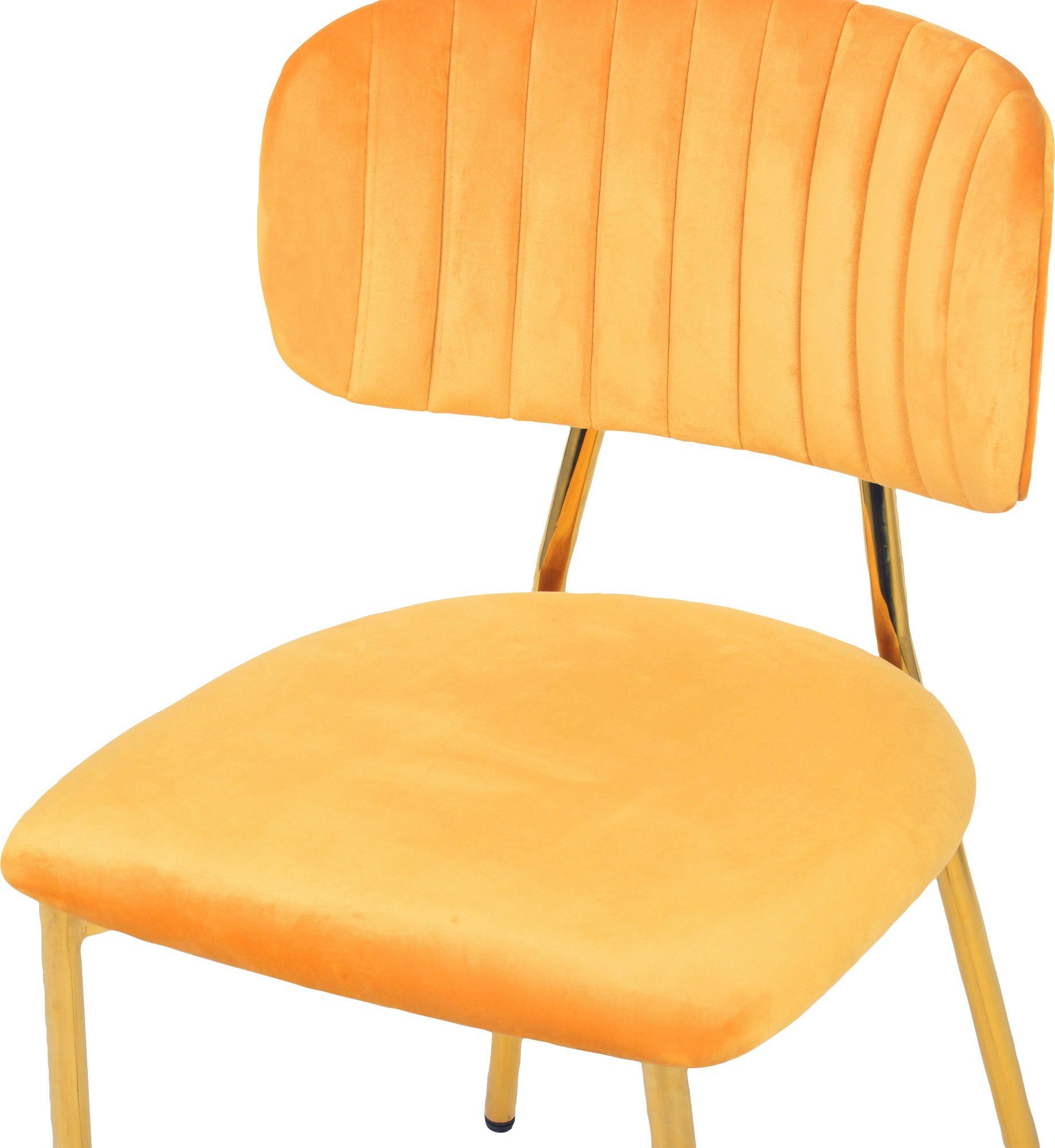 Kayoom Eetkamerstoel Stoel Kian 125 2-delige set, filigraan metalen frame, onderhoudsvriendelijke fluwelen bekleding (set, 2 stuks)