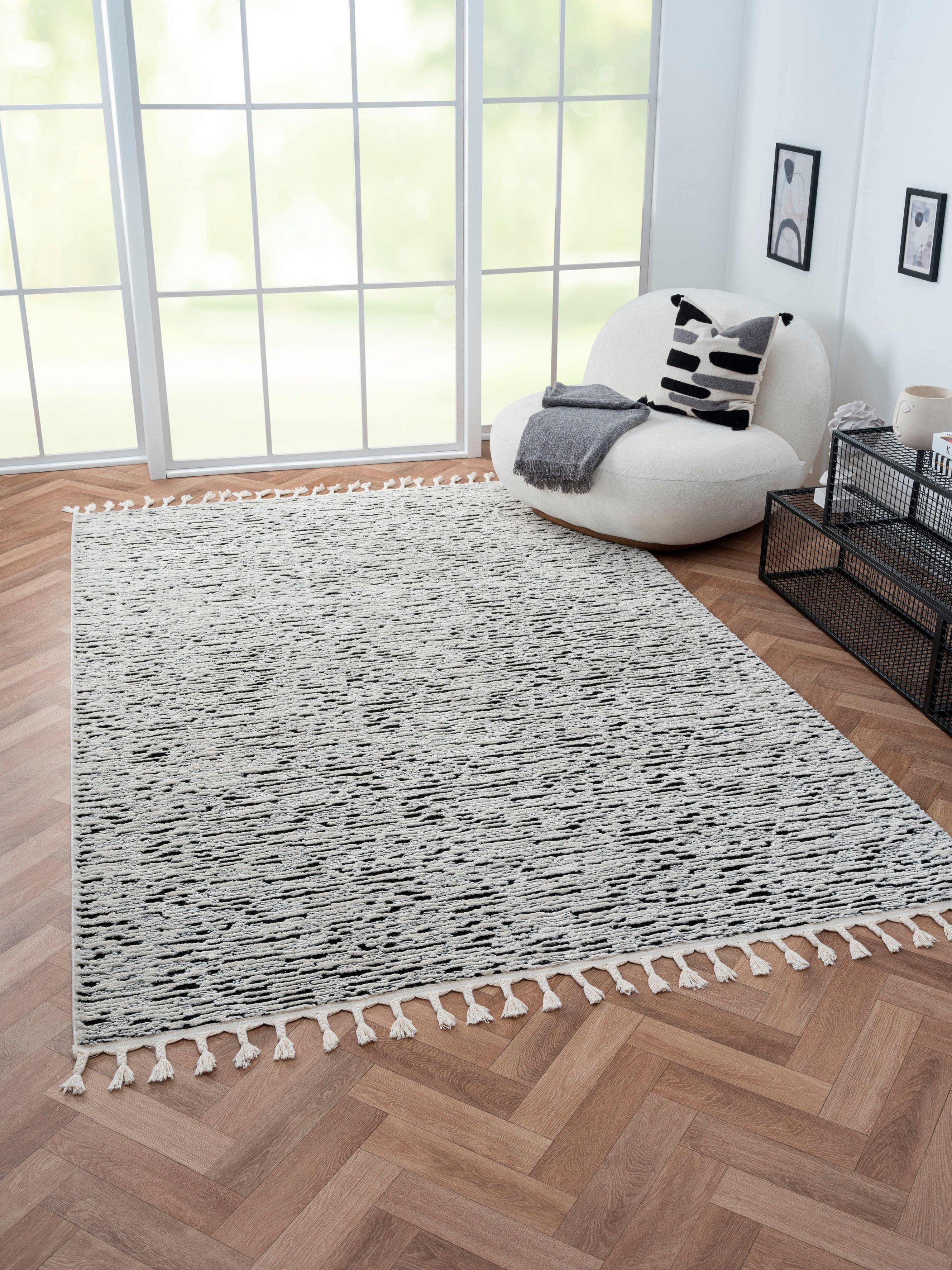 Myflair Möbel & Accessoires Hoogpolig vloerkleed Marokkaanse rockface voorraadopruiming modern, marokkaans ontwerp, gemêleerd, fluffy zacht, met