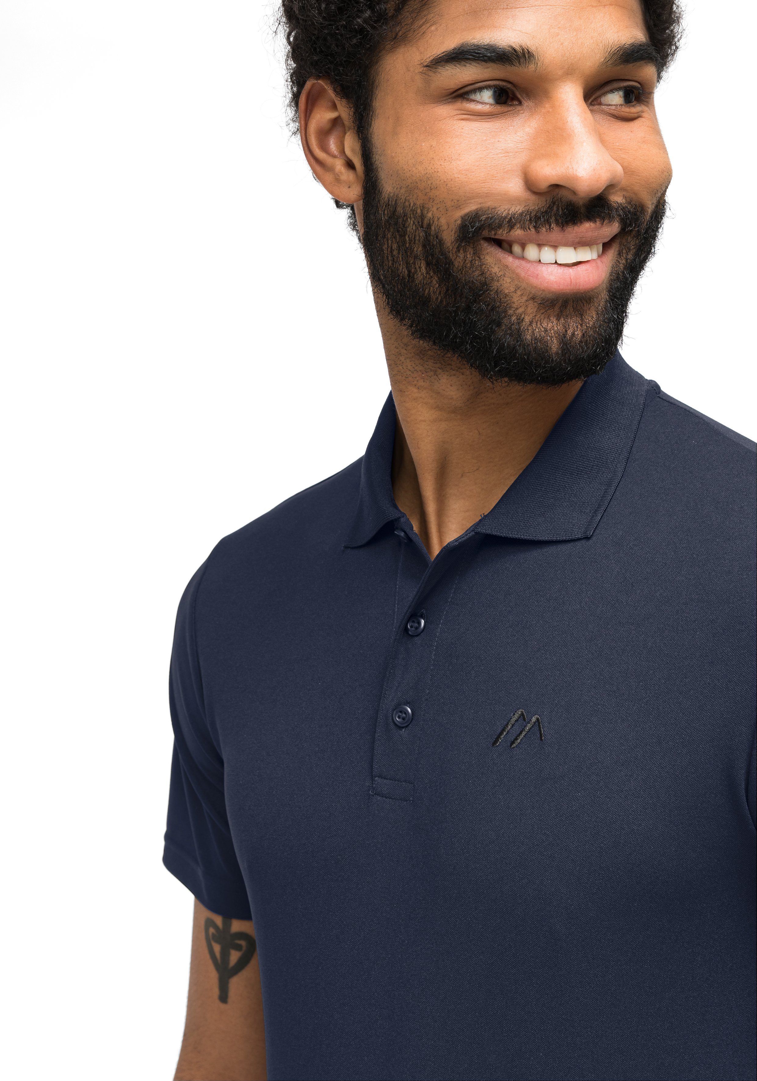Maier Sports Functioneel shirt Ulrich Heren poloshirt, korte mouw vrijetijdsshirt met overhemdkraag, regular fit