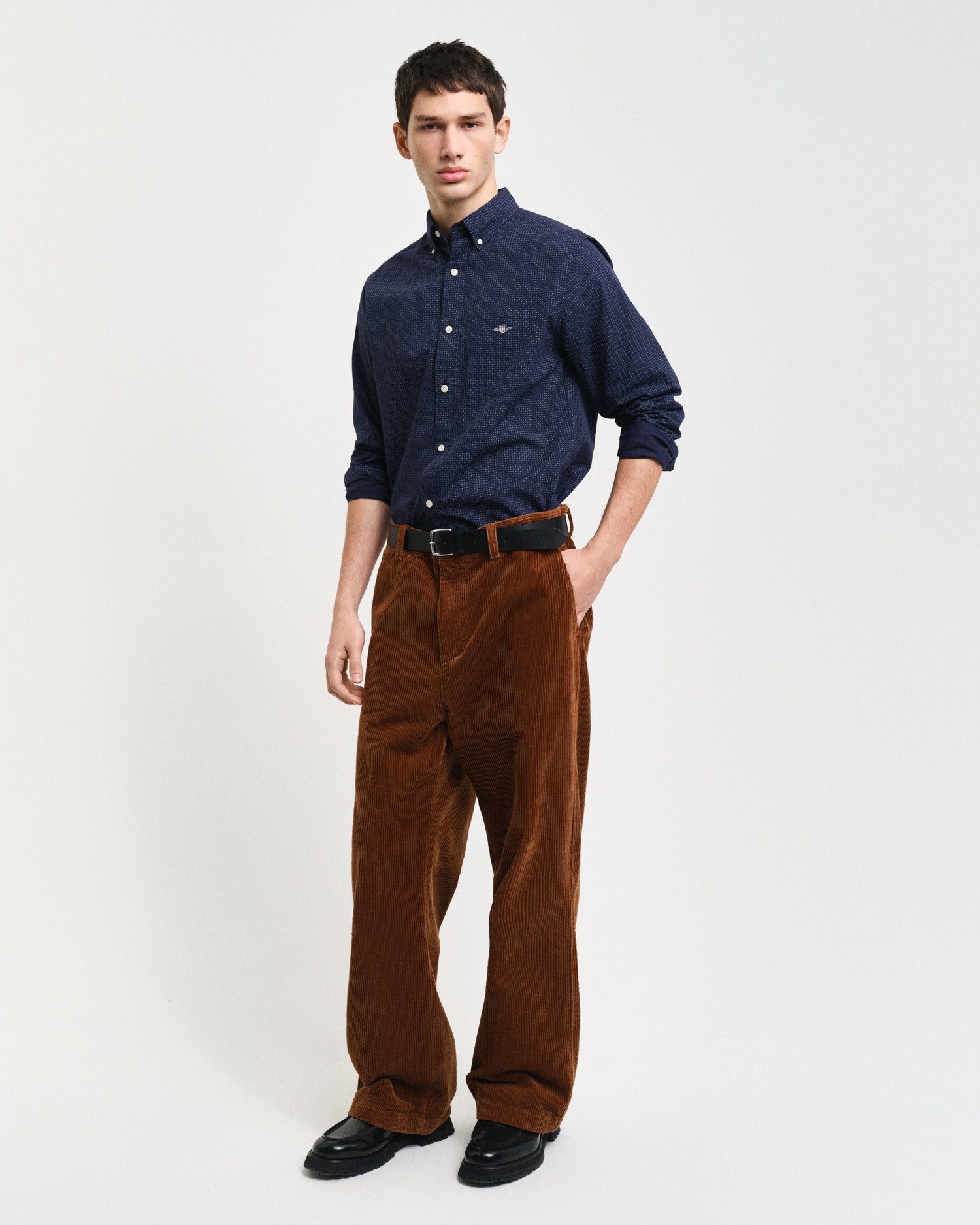 Gant Overhemd met lange mouwen REG MICRO PRINT SHIRT met een subtiele doorlopende micro-print