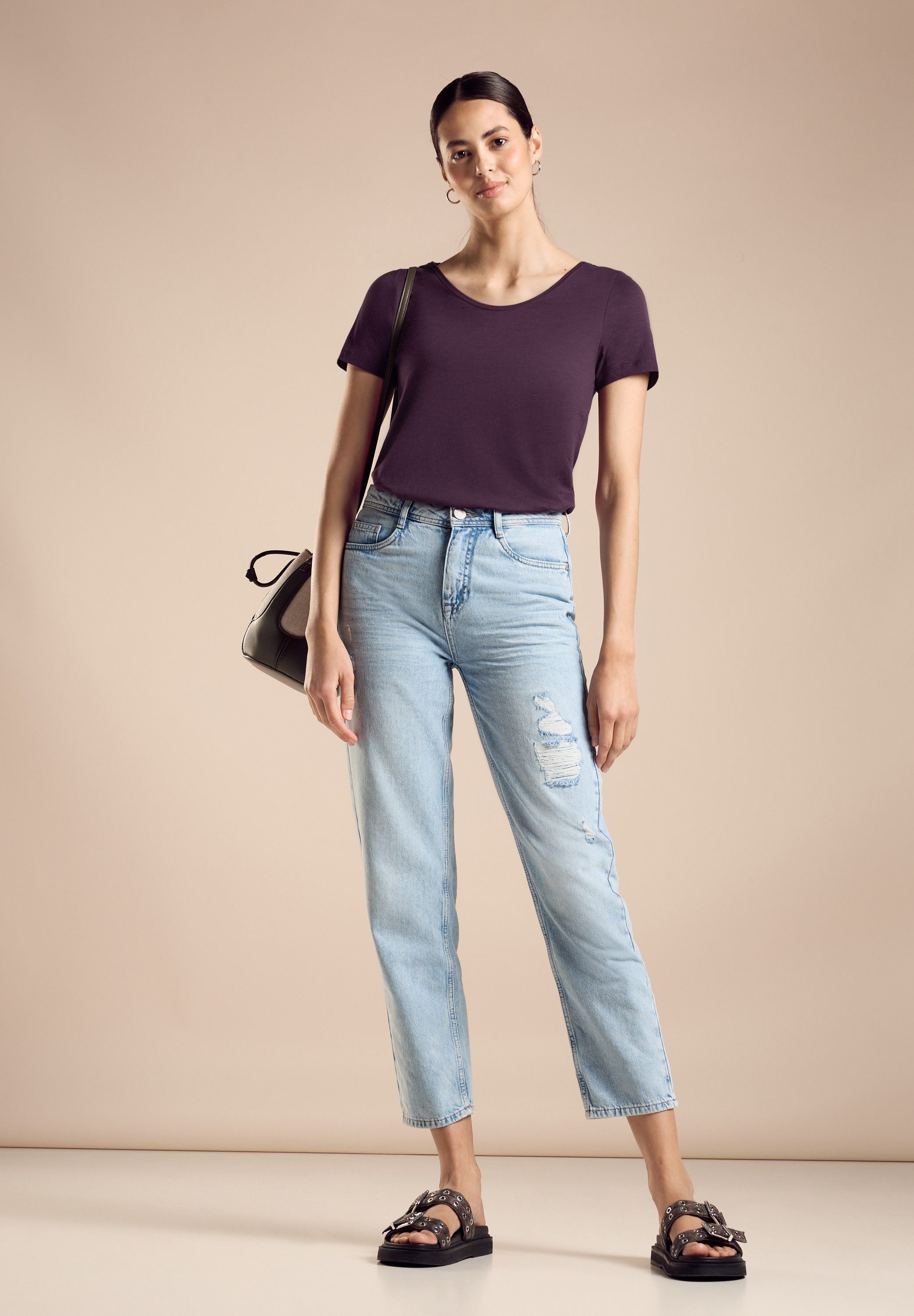STREET ONE T-shirt Style Gerda met een langere achterkant