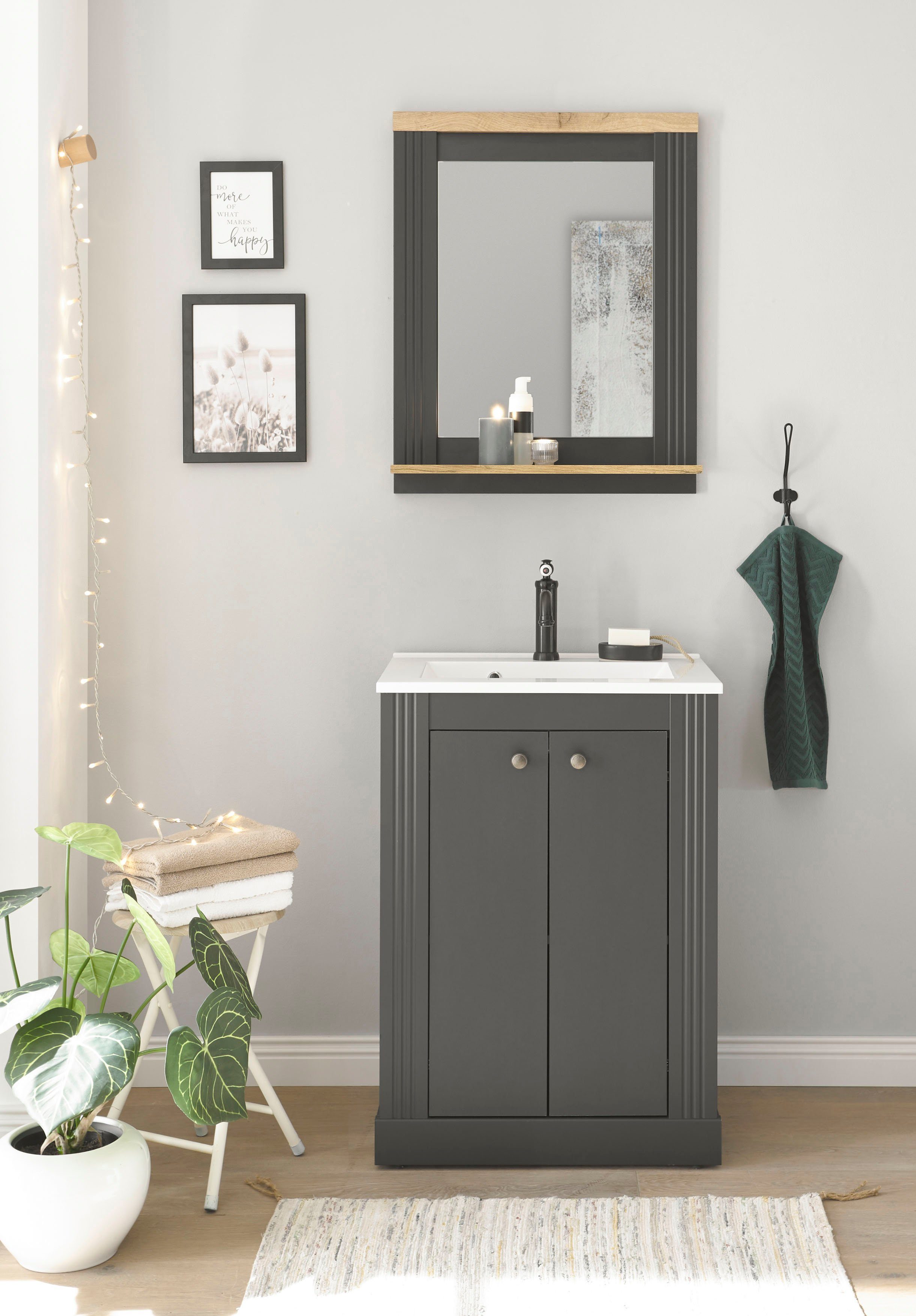Home affaire Badkamerserie WESTMINSTER, Bad im Landhausstil, 2-teiliges Badezimmer in romantische rustieke stijl, exclusief by otto (2-delig)