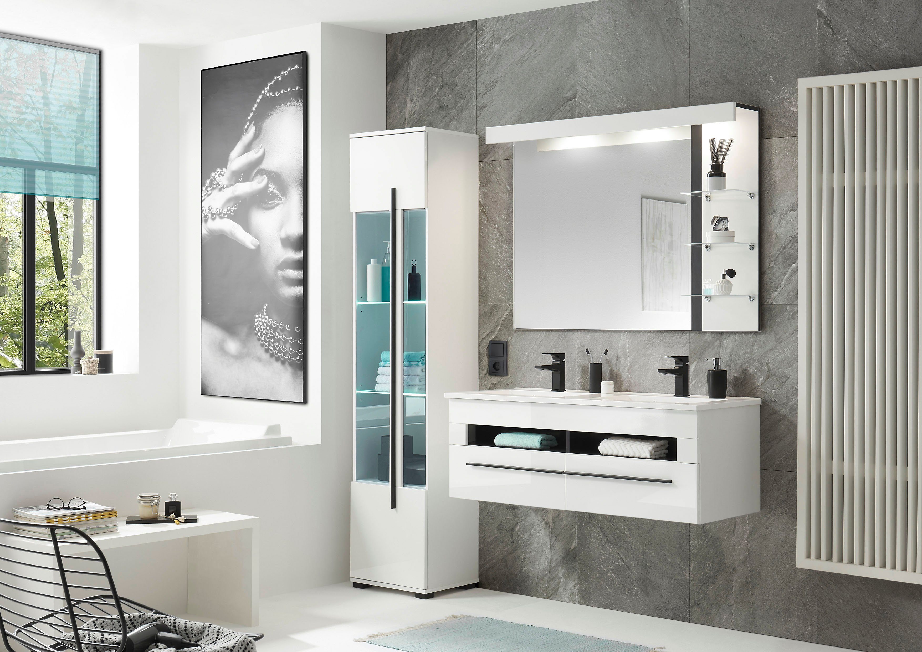INOSIGN Wastafelonderkast Cantara, wastafel incl. wastafel, modern ontwerp
