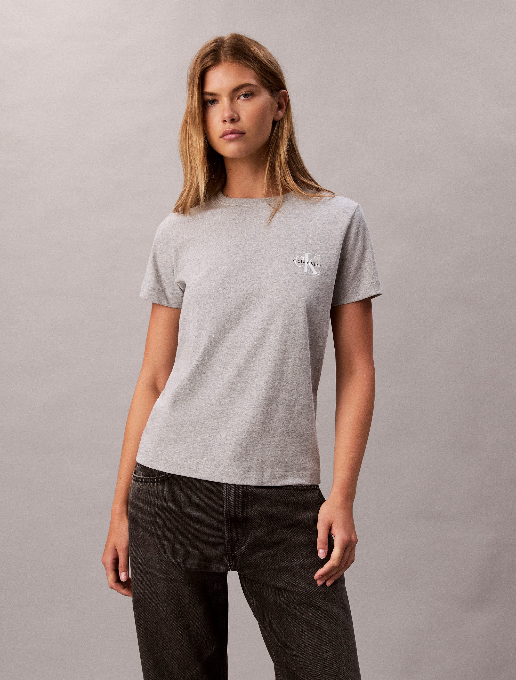 Calvin Klein T-shirt A- Logo CN 2 Pack Tee (Set van 2)