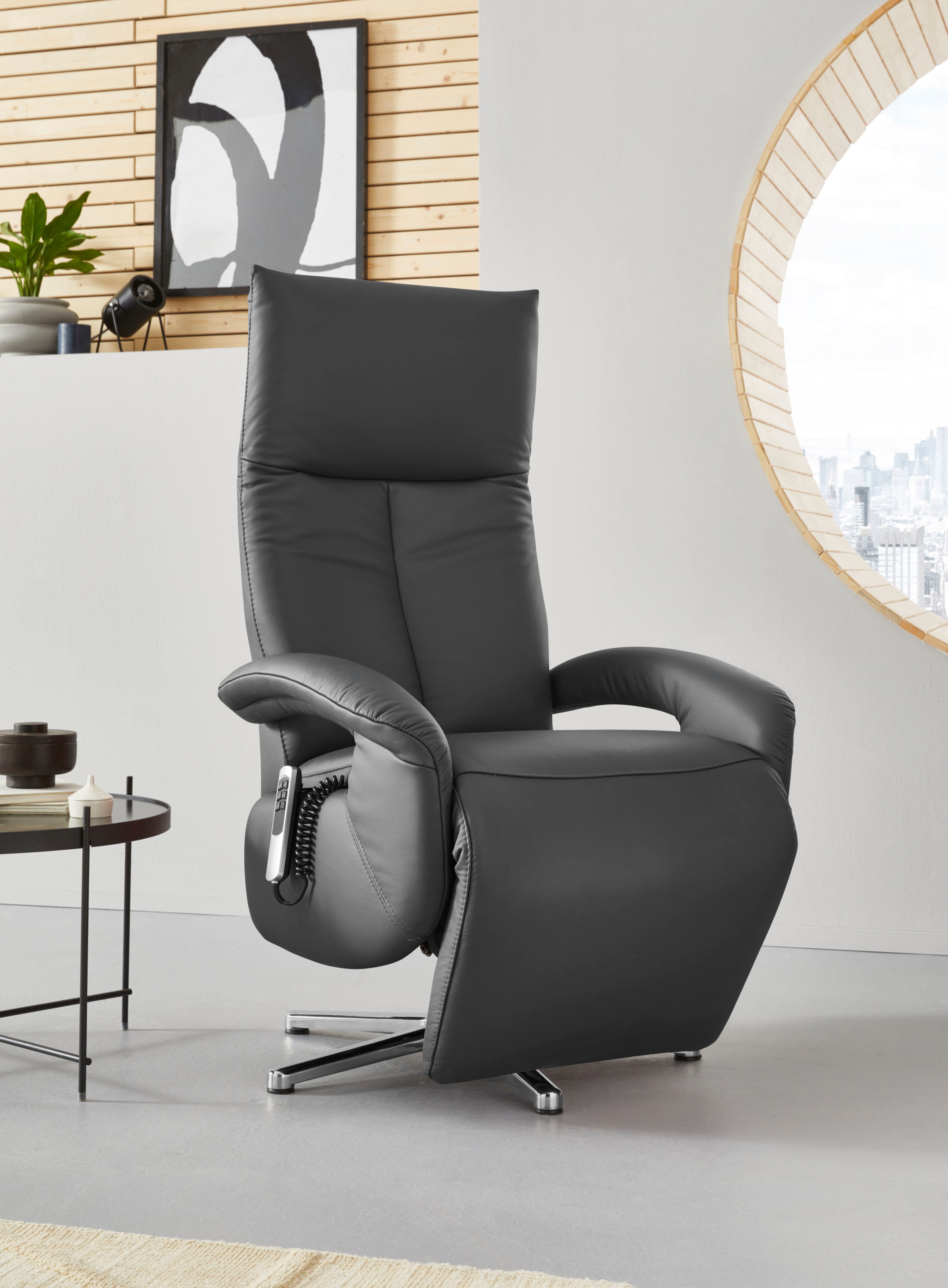 sit&more Relaxfauteuil Tycoon met verstelbare hoofdsteun en 360° draaifunctie keuze tussen handmatige of elektrische functie, ook met accu (draadloos)