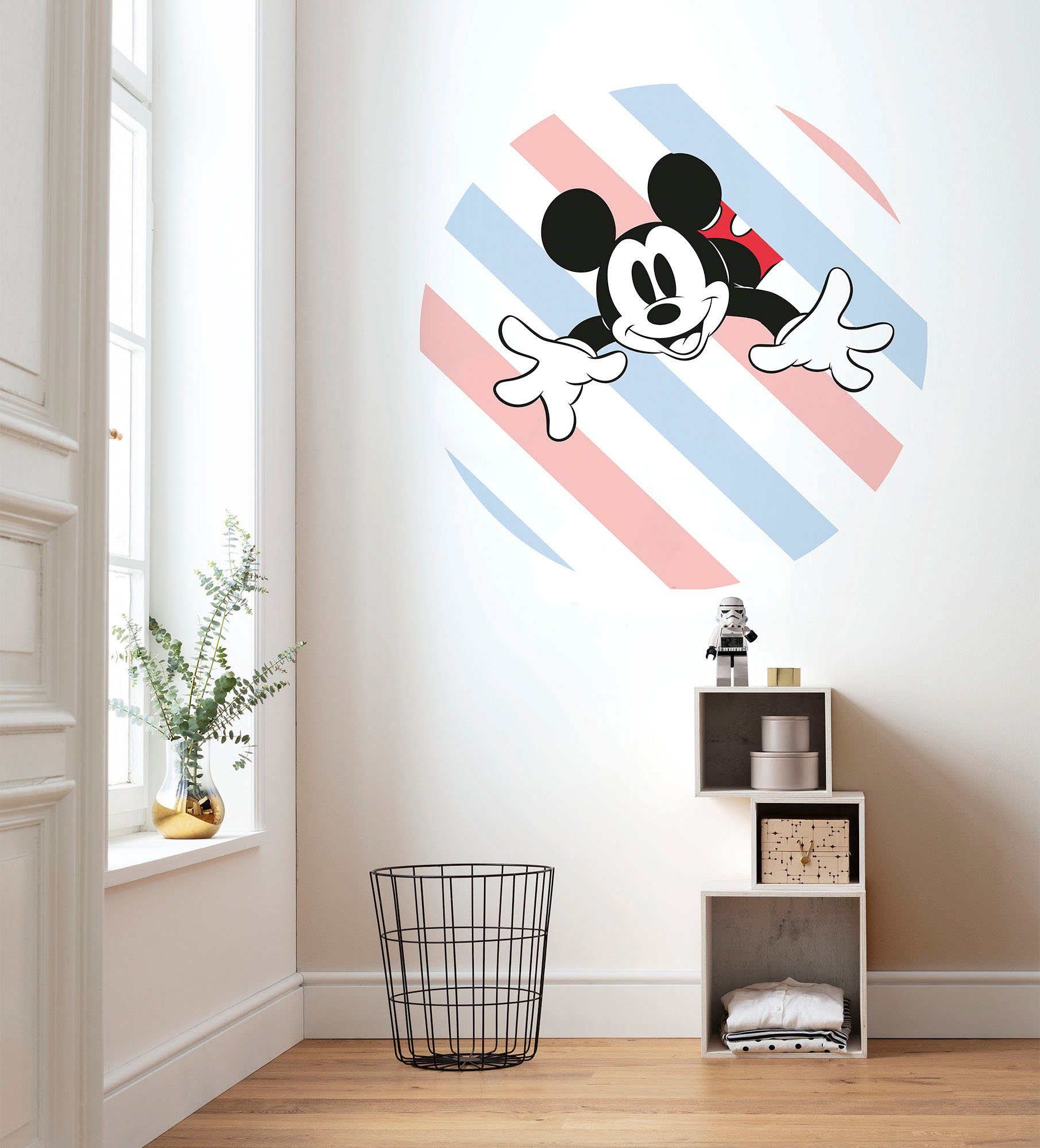 Komar Wandfolie Zelfklevend vlies - Mickey Hang in There - afm. 125 x 125 cm (1 stuk)