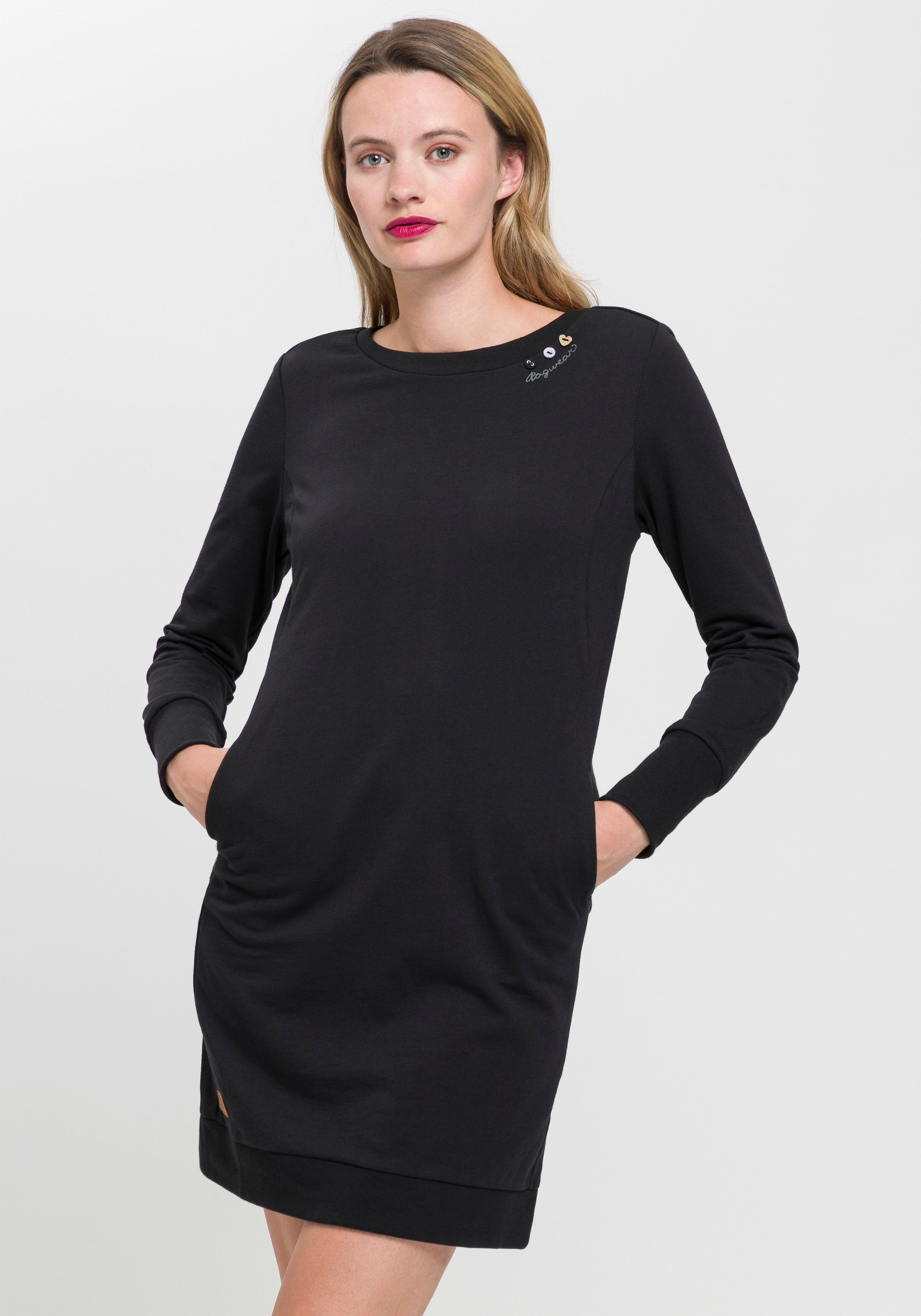 Ragwear Sweatjurk MENITA O met vegan 3-knoopsapplicatie