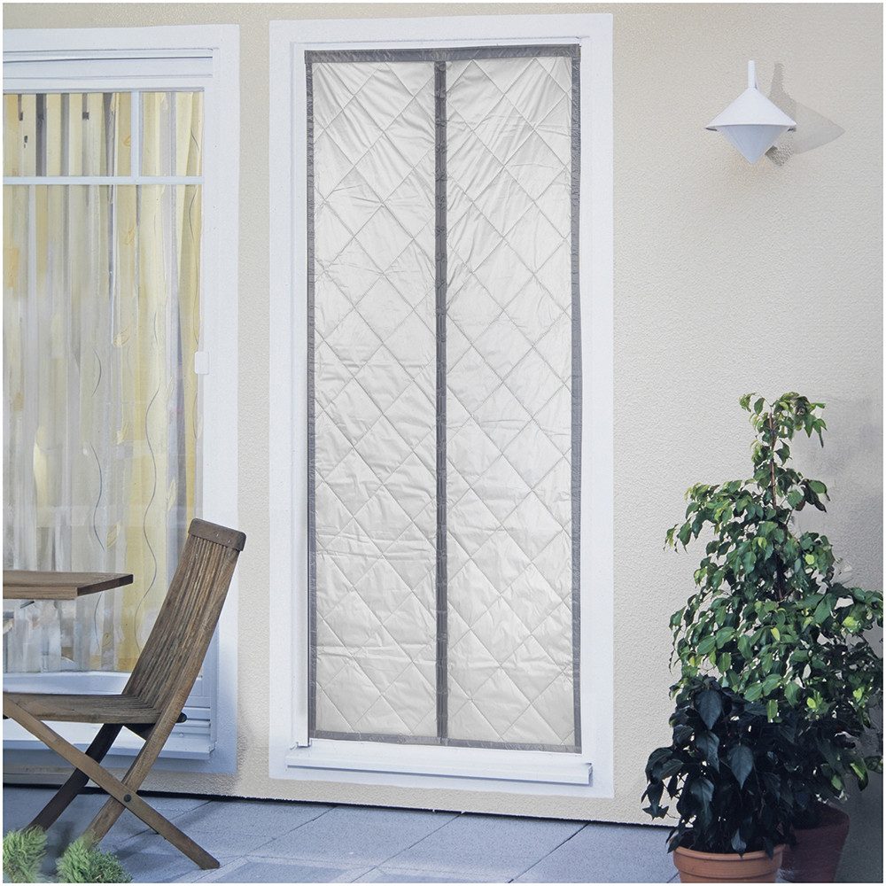 Maximex Deurgordijn Warmtebescherming 2in1 80x200 cm, thermo-gordijn, reflecterende buitenkant, ondoorzichtig (1 stuk)