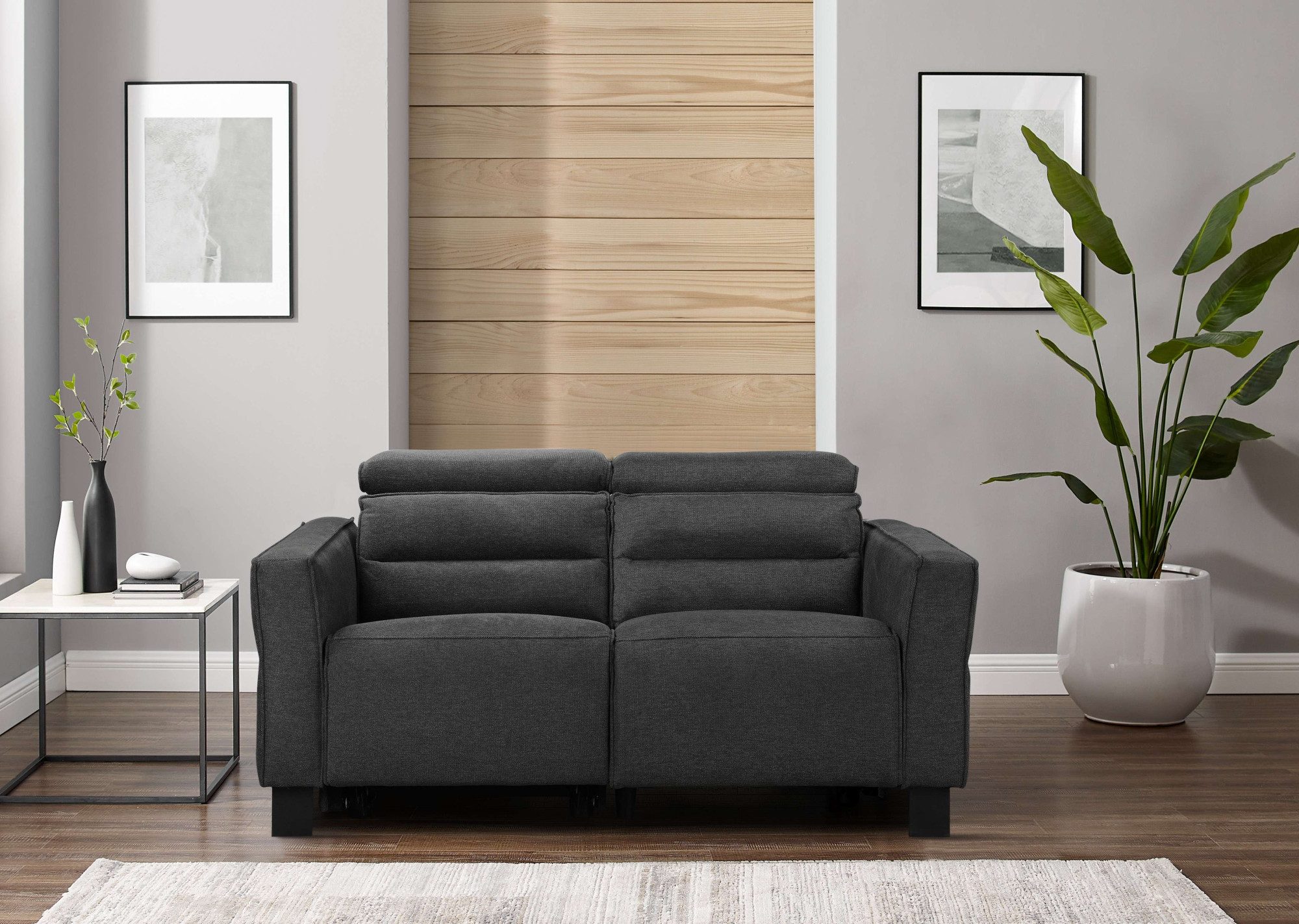 Places of Style 2-zitsbank Carpari, 162 cm, met handmatige of elektrische relaxfunctie