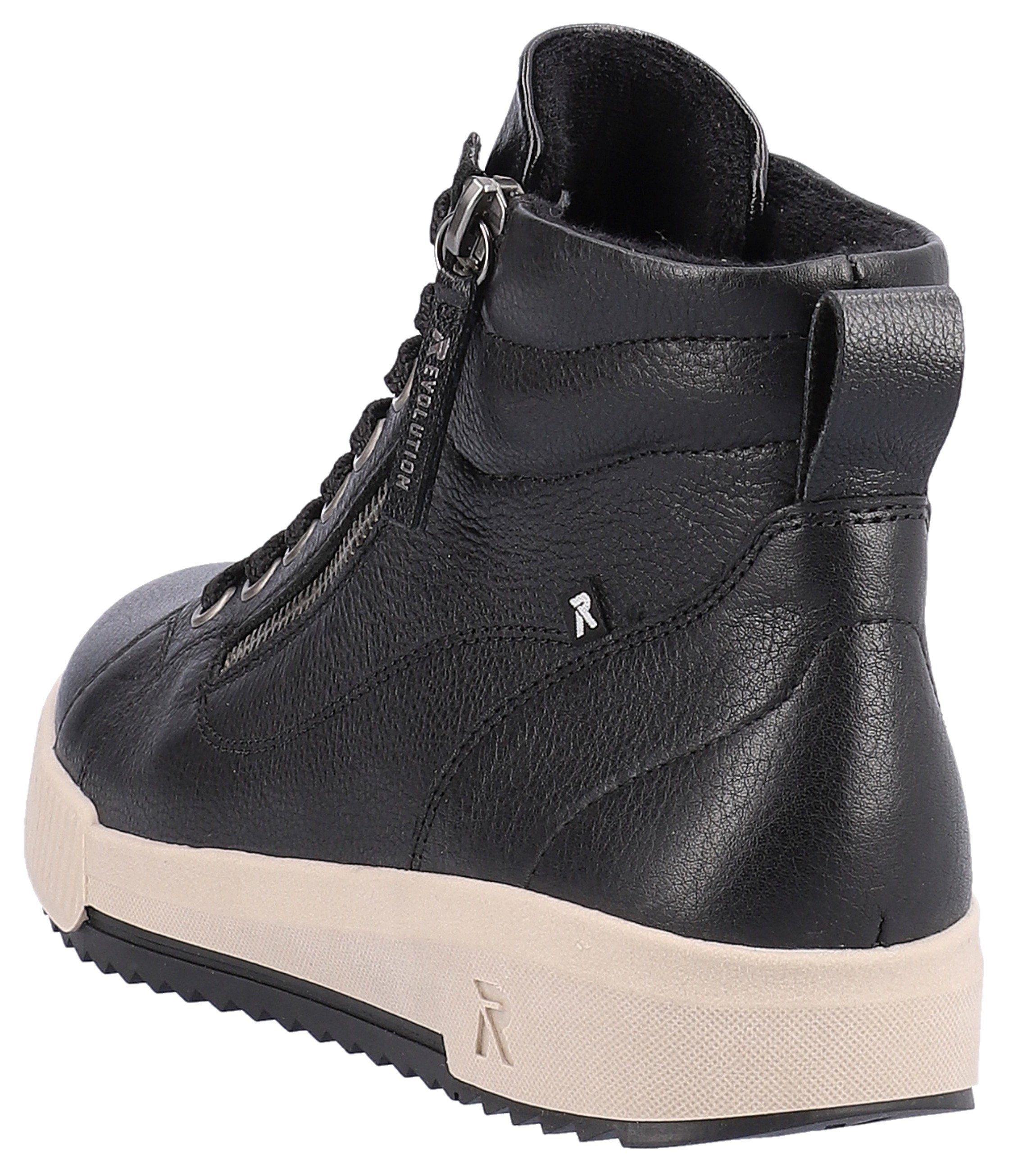 RIEKER Sport Hoge veterschoenen ankle boot, high top sneaker, leisure boots with zipper