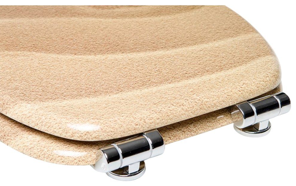 Sanilo Set badkameraccessoires Clam bestaand uit toiletzitting, badmat en wastafelplug (complete set, 3-delig)