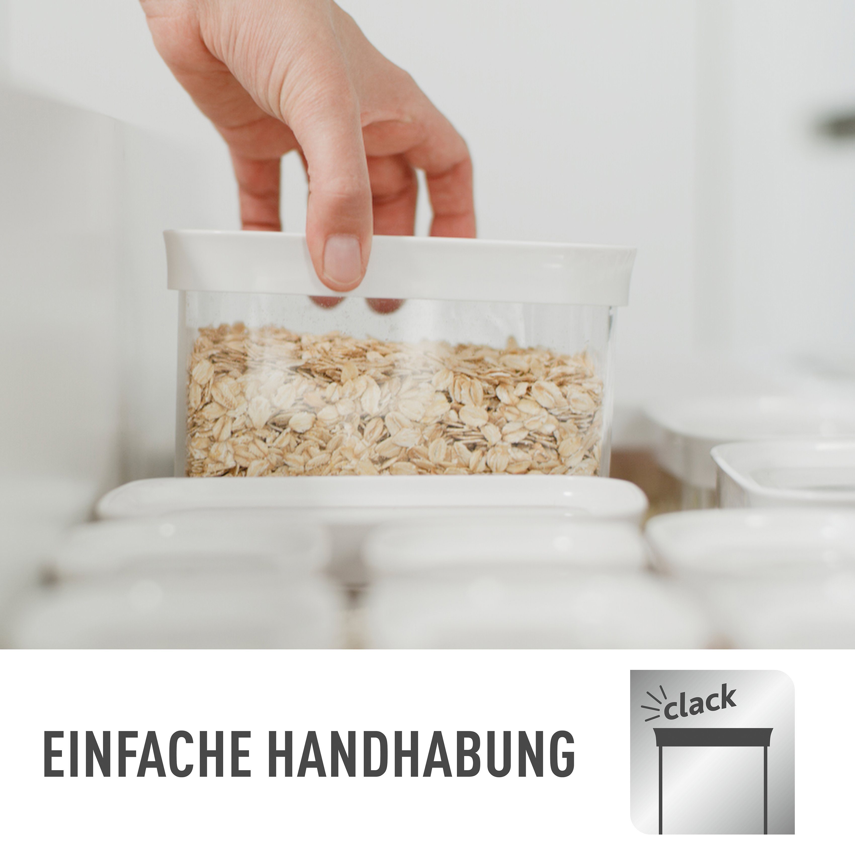 Emsa Voorraadbus N11428 Optima rechthoekig, veilig, hygiënisch, onschadelijk, ruimte-efficiënt (set, 5-delig)