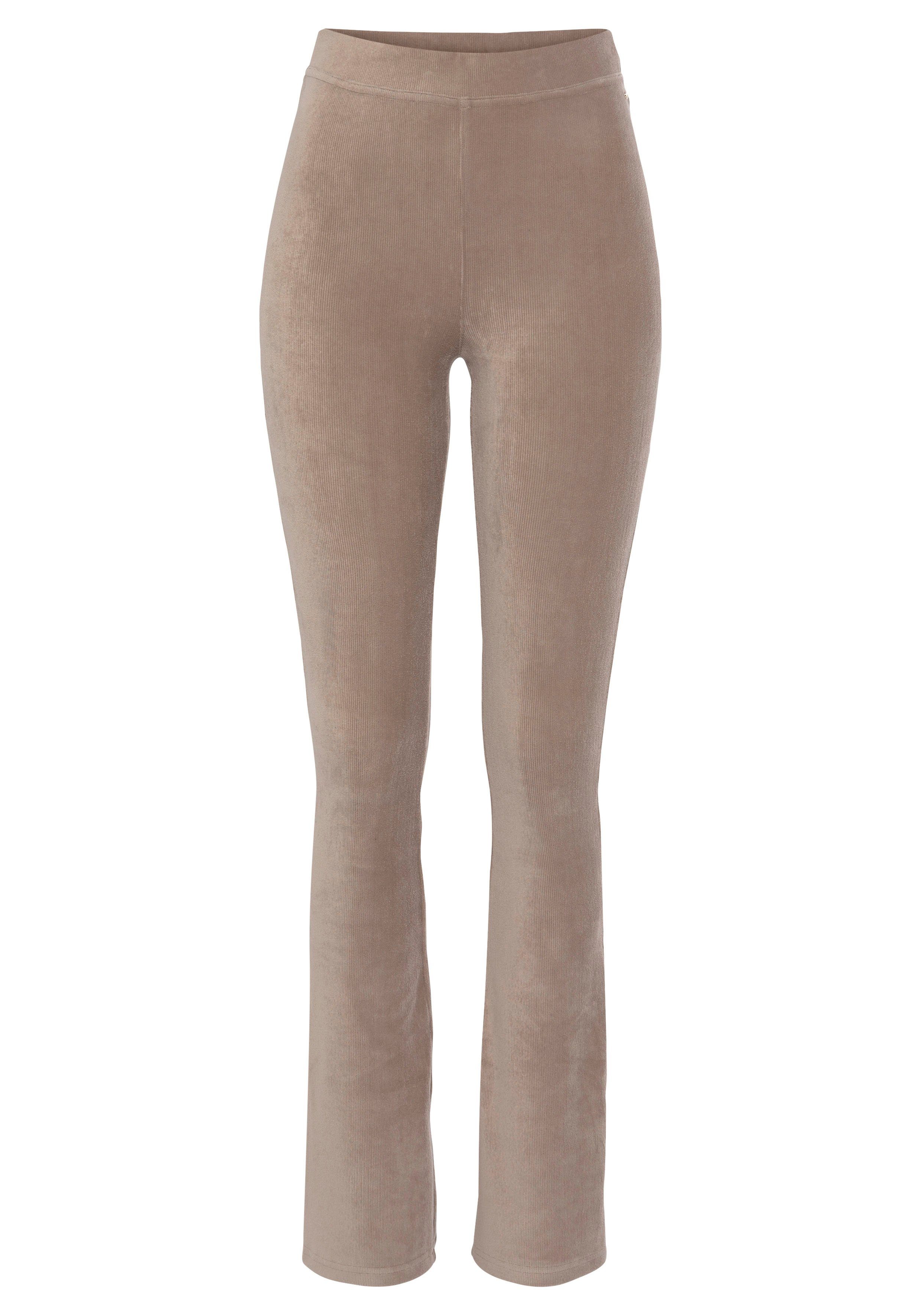 Lascana Jazzpants uit zacht materiaal in cordlook, loungewear