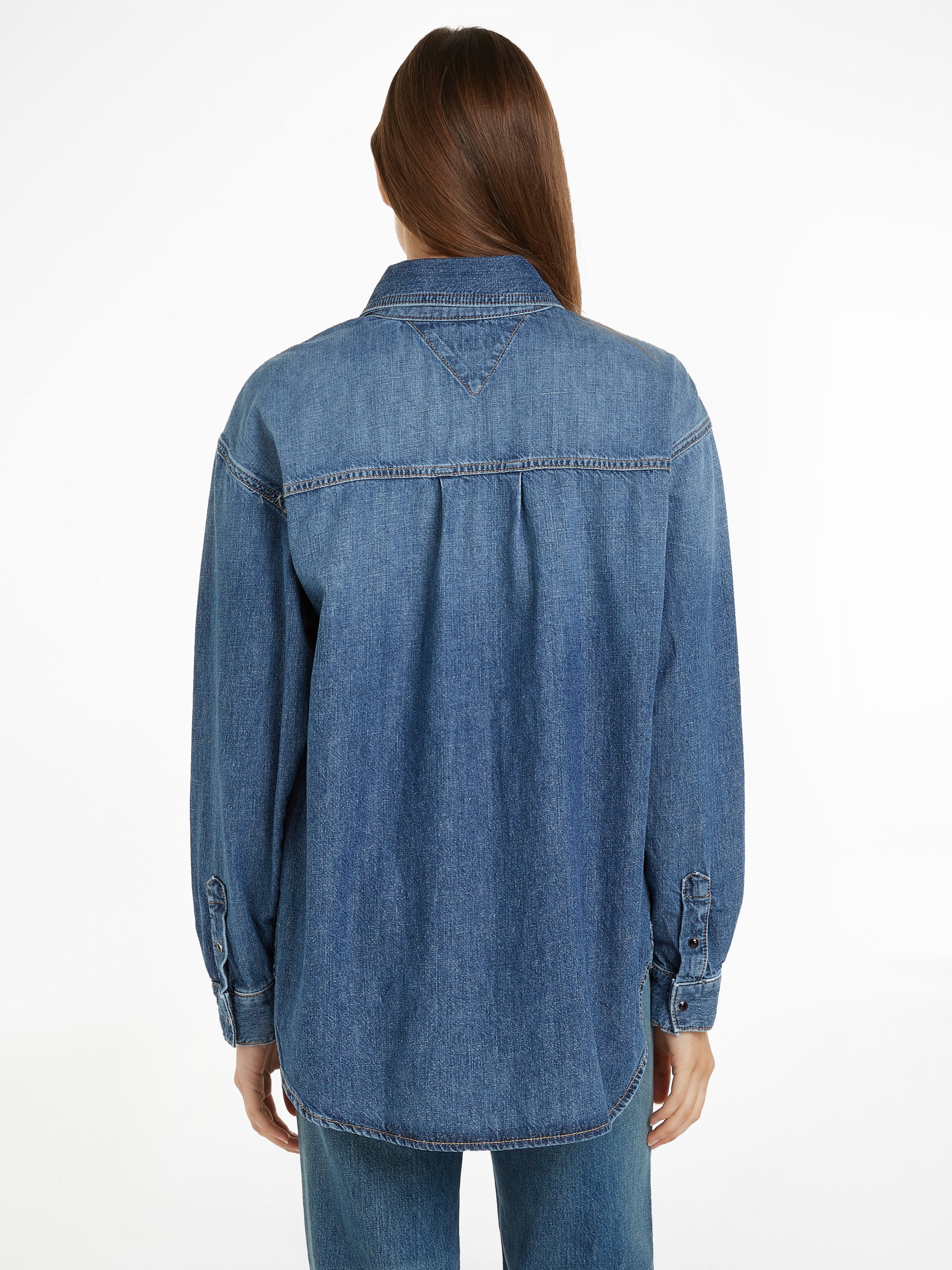Tommy Hilfiger Overhemdblouse DNM LS RELAXED SHIRT BETH