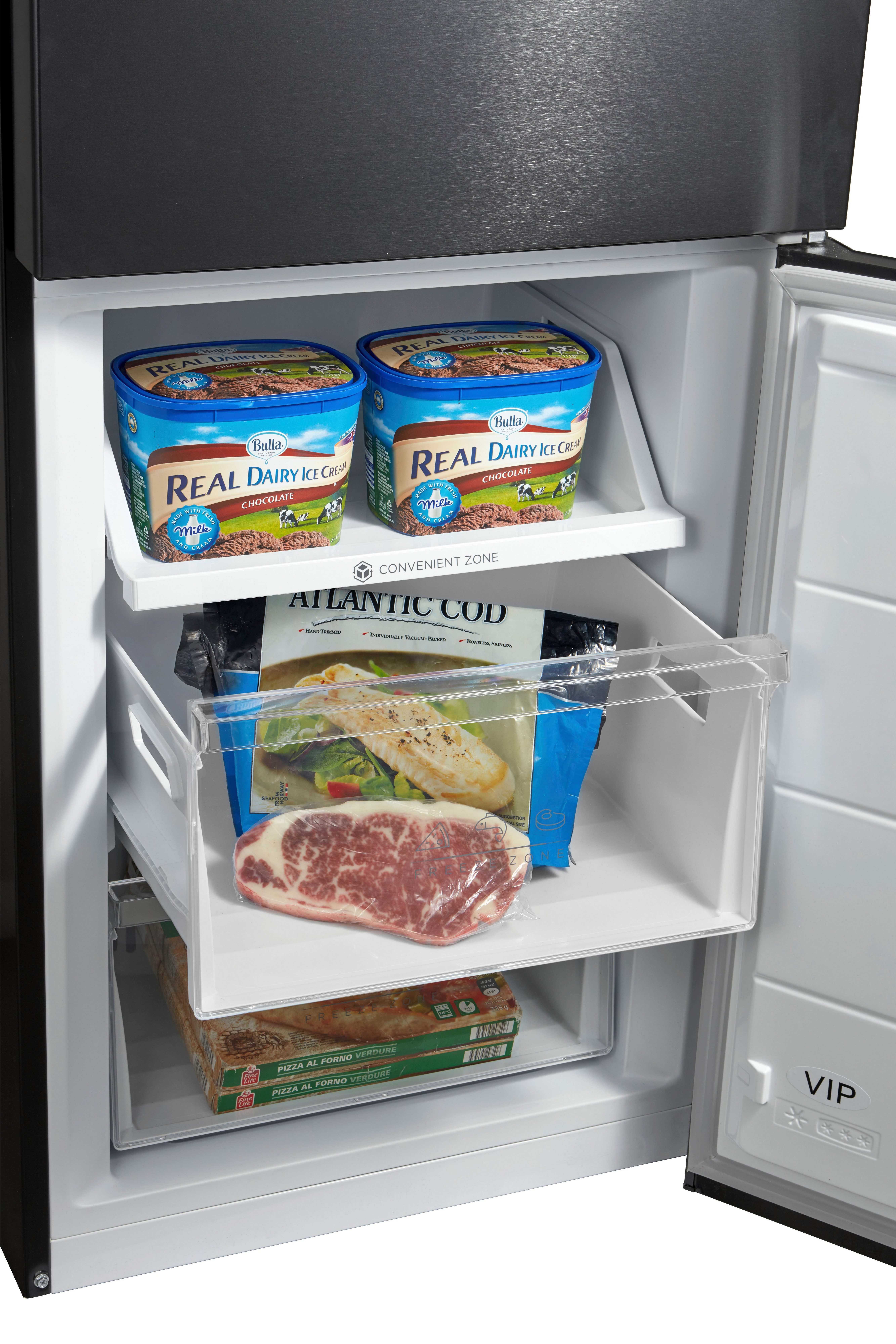 Hanseatic Koel-vriescombinatie HKGK20060ANFI NoFrost, automatische ontdooiing, QuickFreeze, vakantiemodus, display