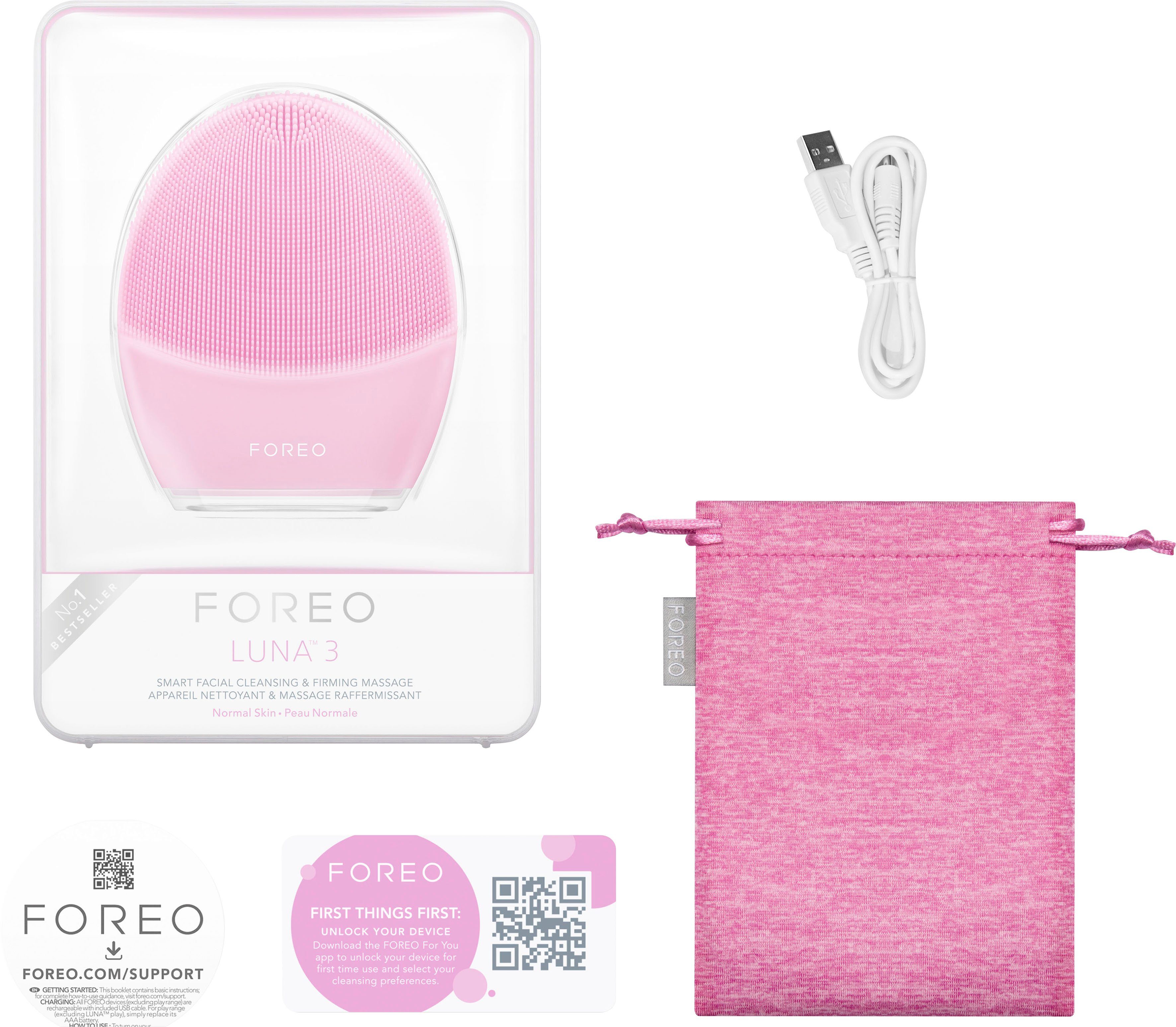 FOREO Elektrische gezichtsreinigingsborstel Luna 3 voor normale huid