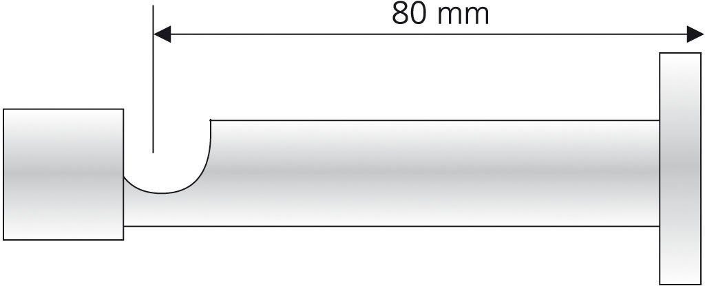 Liedeco Gordijnroedehouder Steun, schroefdopstein 1-sporig "France" - (1 stuk)