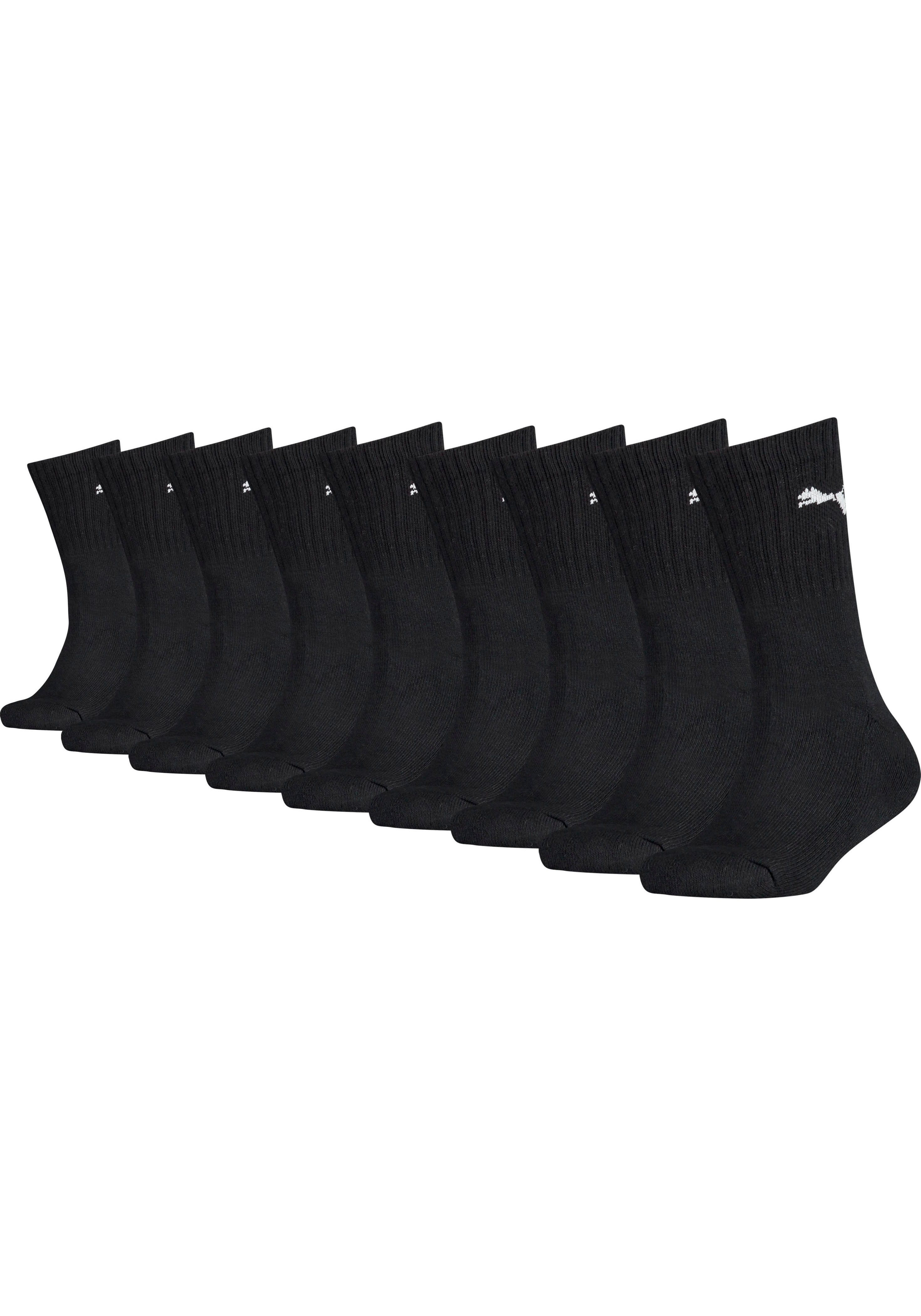PUMA Sokken JUNIOR CREW SOCK 9P ECOM gepolsterde zool voor schokdemping en extra comfort (9 paar) jongens sokken maat 31-34 zwart