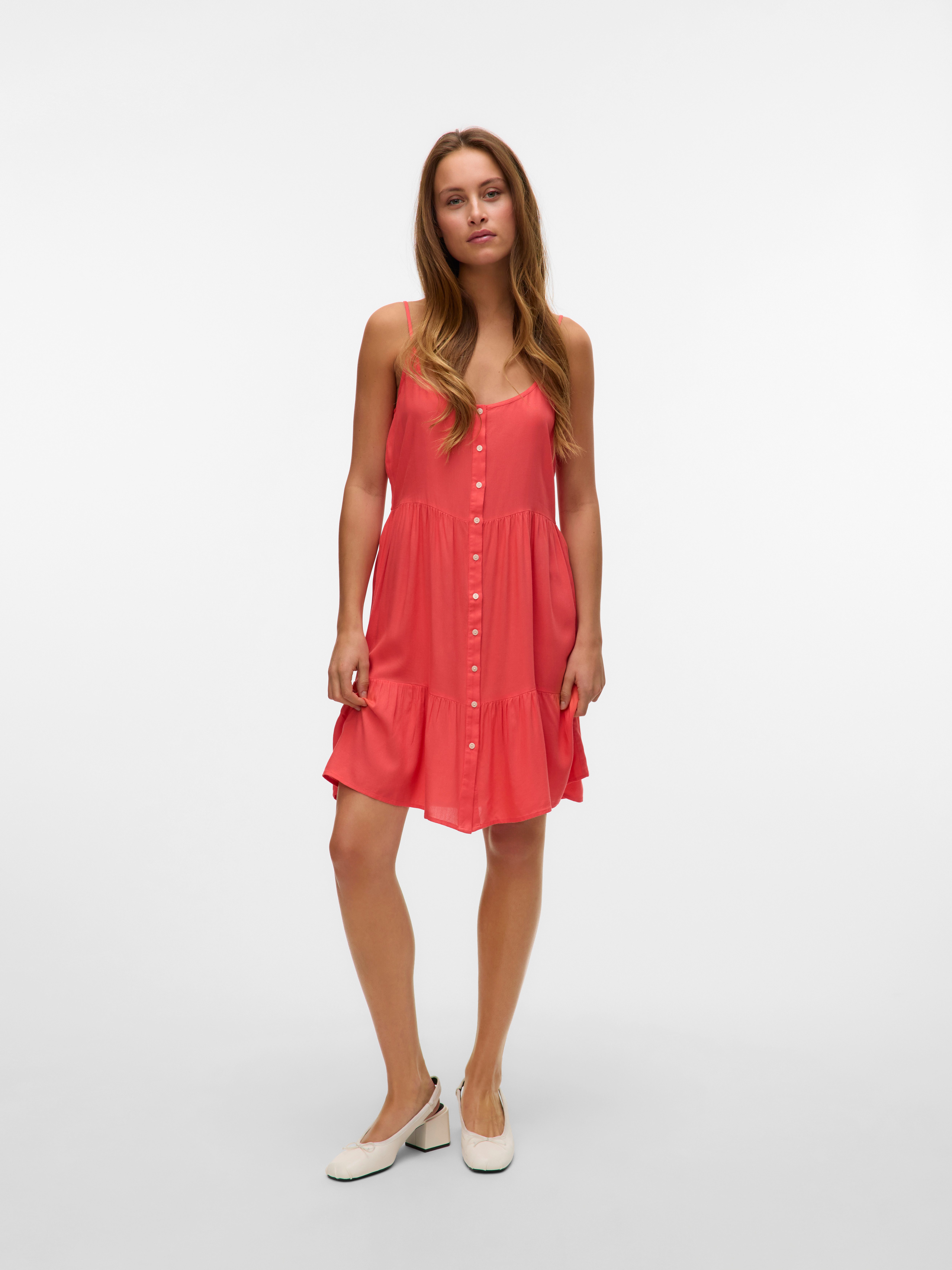 Vero Moda Jurk met bandjes VMBUMPY SHORT SINGLET DRESS WVN GA NOOS