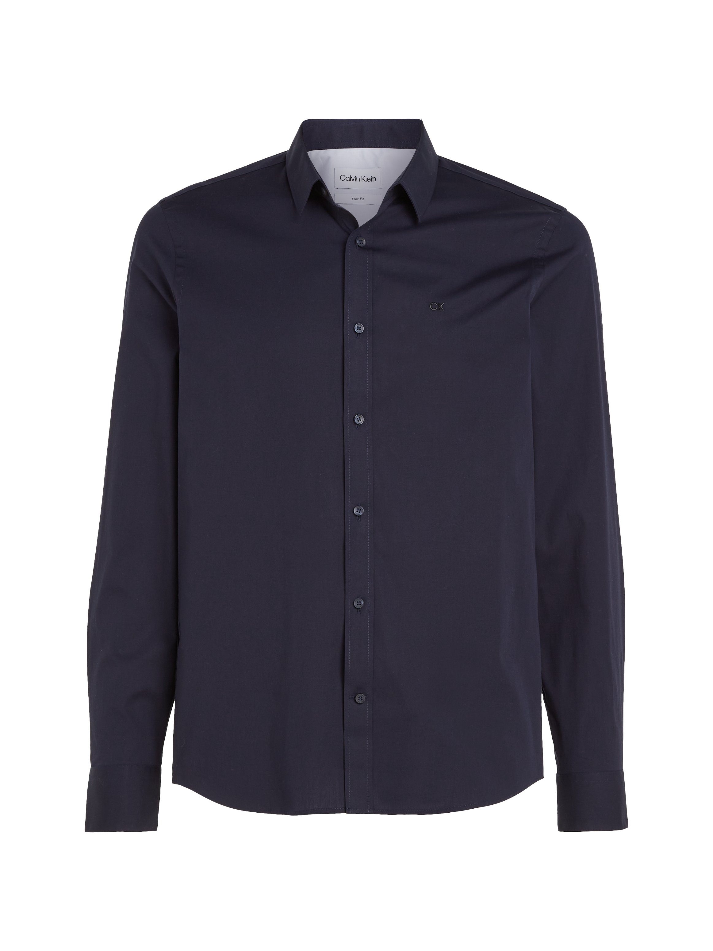 Calvin Klein Overhemd met lange mouwen SLIM FIT STRETCH POPLIN