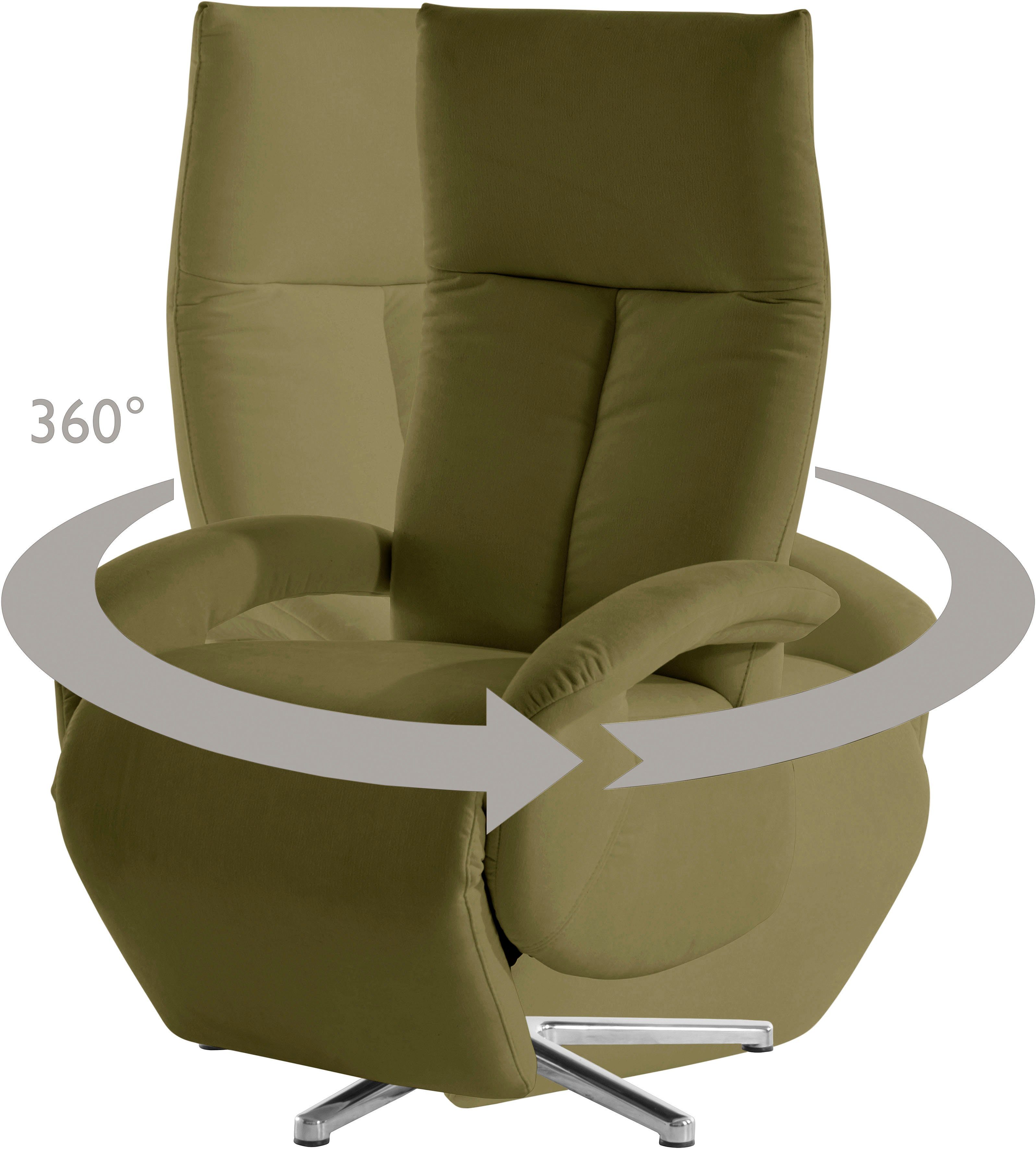 sit&more Relaxfauteuil Tycoon met verstelbare hoofdsteun en 360° draaifunctie keuze tussen handmatige of elektrische functie, ook met accu (draadloos)