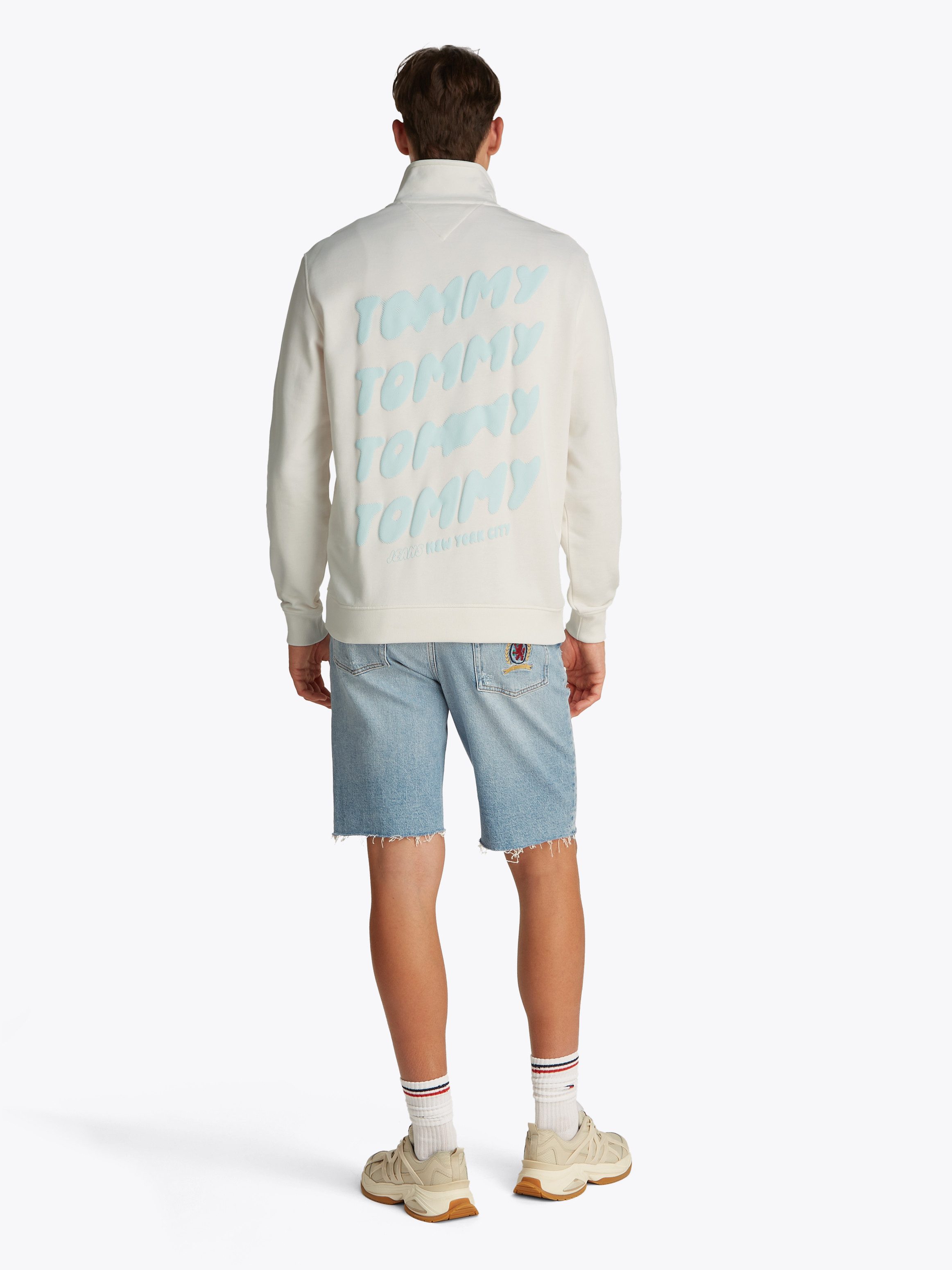 TOMMY JEANS Sweatshirt TJM REG BUBBLE QRTR ZIP FRNT/BCK