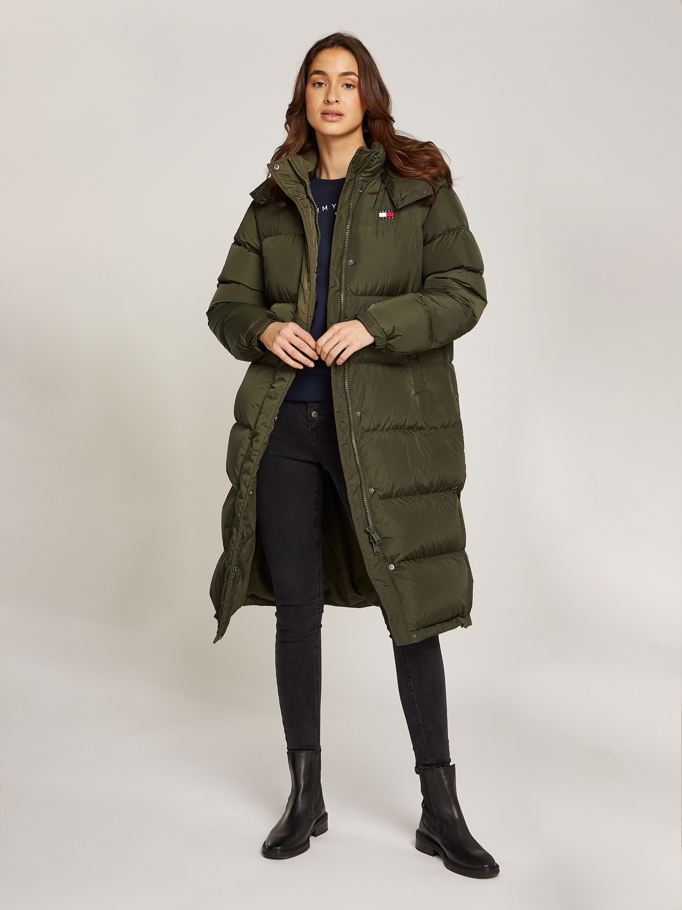 Tommy Jeans Curve Gewatteerde jas TJW ALASKA LONG PUFFER EXT