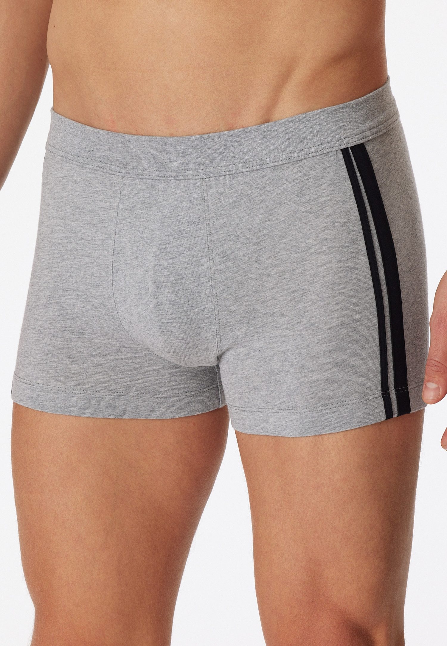 Schiesser Boxershort 95/5 met zachte, tonale tailleband, contrasterende zijstrepen (3 stuks)