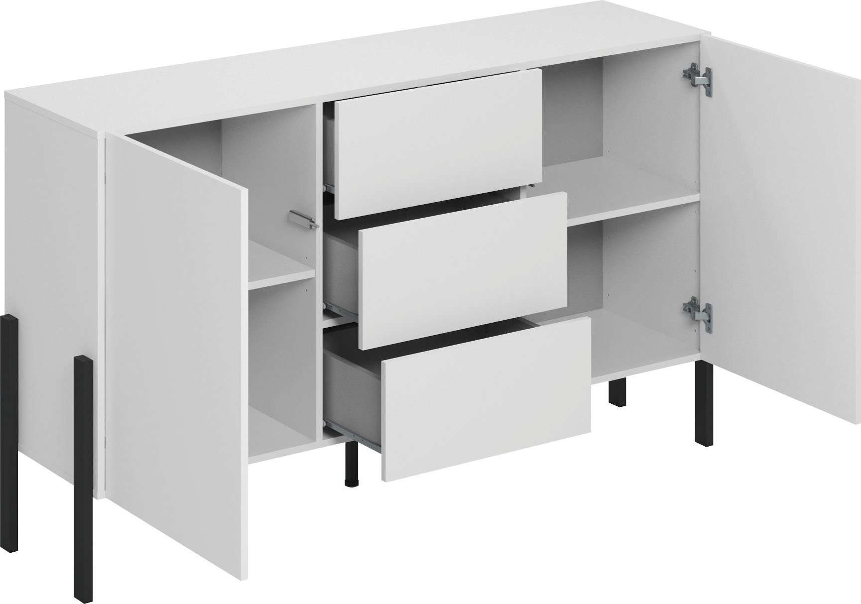 INOSIGN Dressoir Jukon, breedte 150 of 180 cm, moderne grepless commode