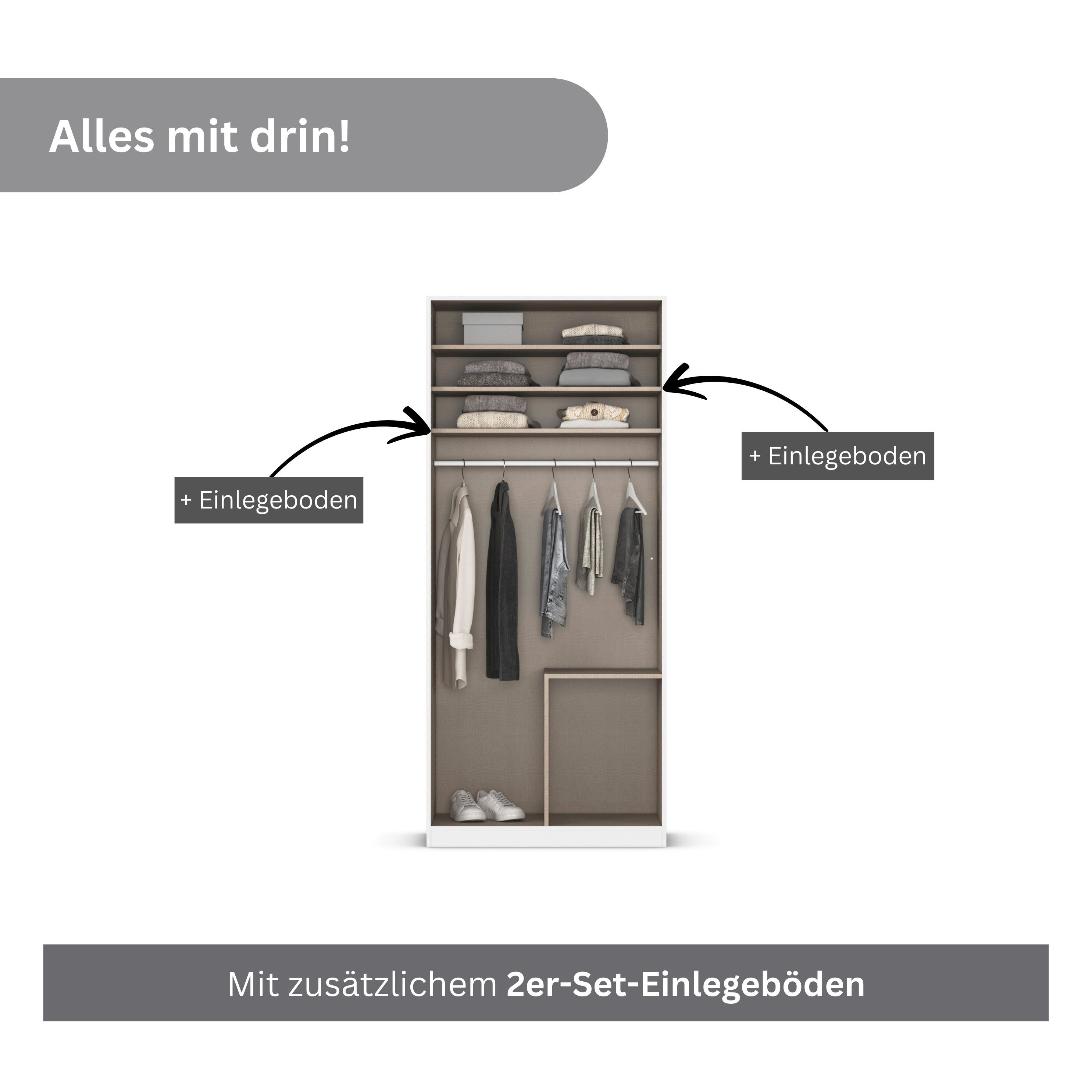 rauch Draaideurkast Kledingkast kast garderobe AGORDO met decor- of hoogglansfront