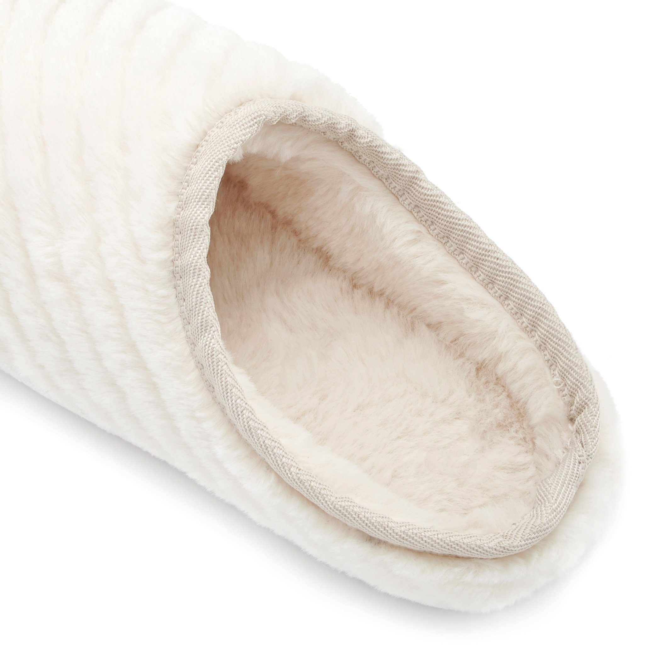 Vivance Pantoffels Pantolette, pantoffel clog van zacht textiel VEGAN