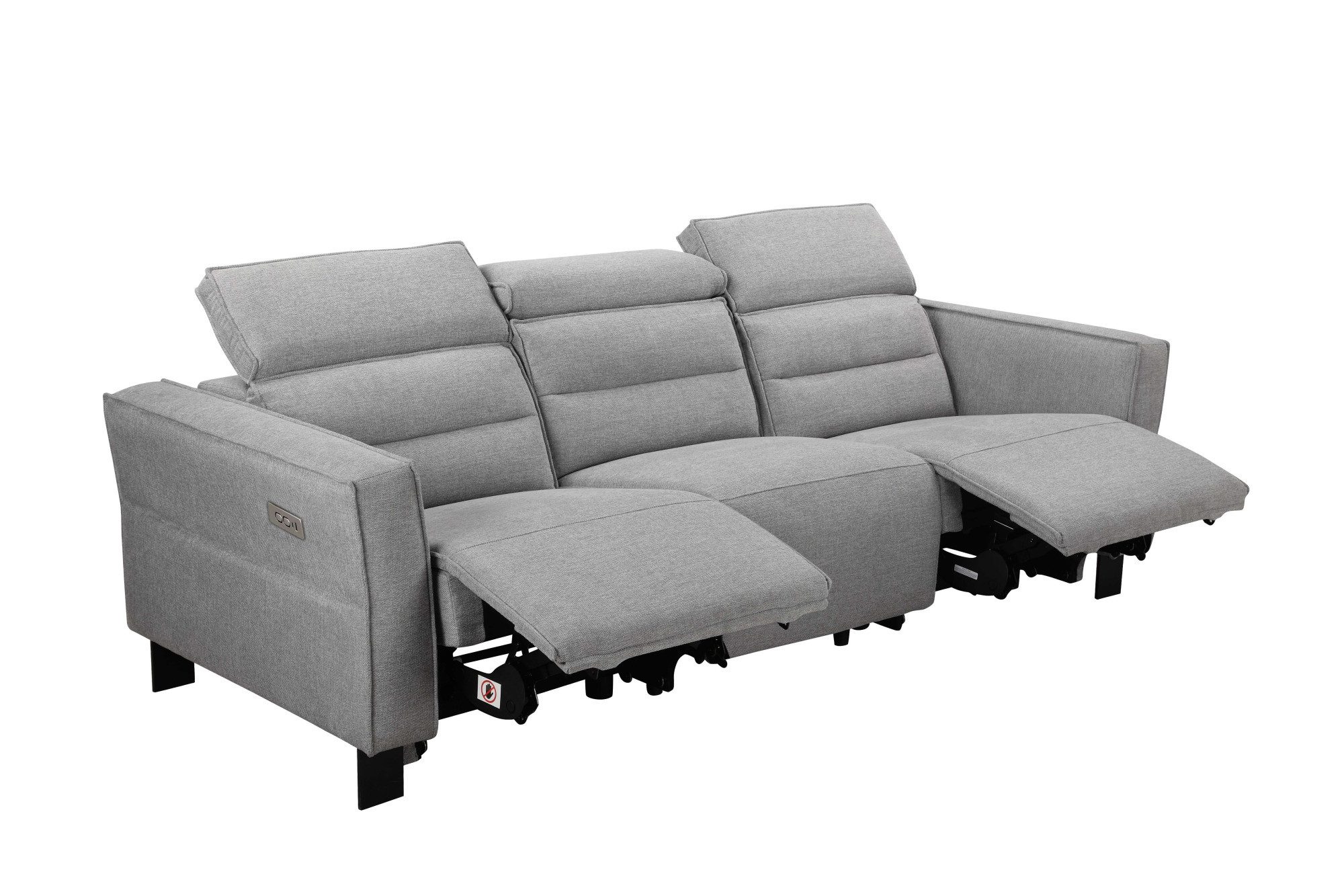Places of Style 3-zitsbank Carpari, 224 cm, handmatige of elektrische relaxfunctie in 2 zitplaatsen