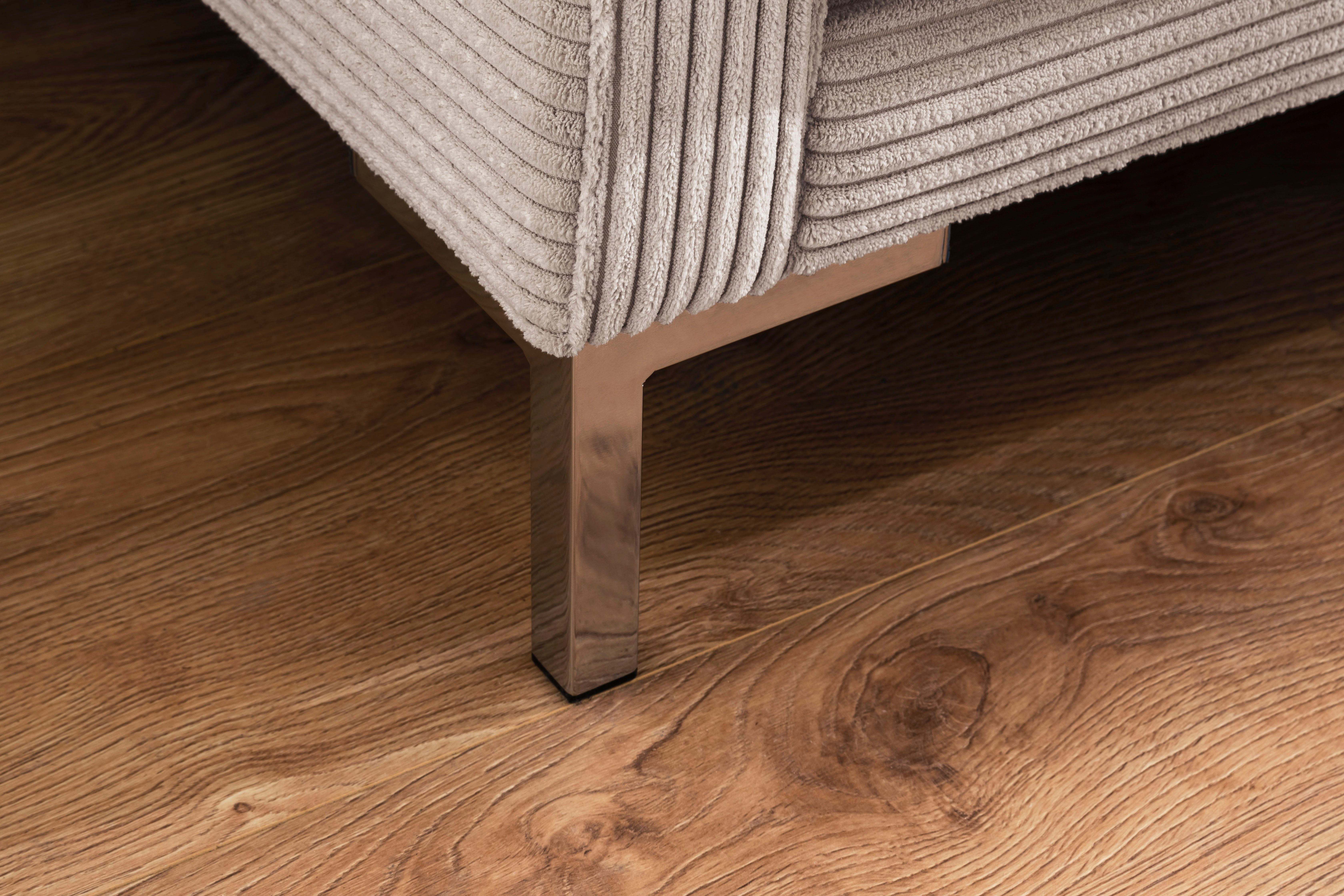 Trends by HG Hoekbank Landau L-vorm in cordstof met metalen voet