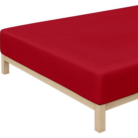 Schlafgut Unisex Jersey-hoeslaken van SCHLAFGUT rood ca. 100-220 cm,ca. 160-220 cm,ca. 200-220 cm