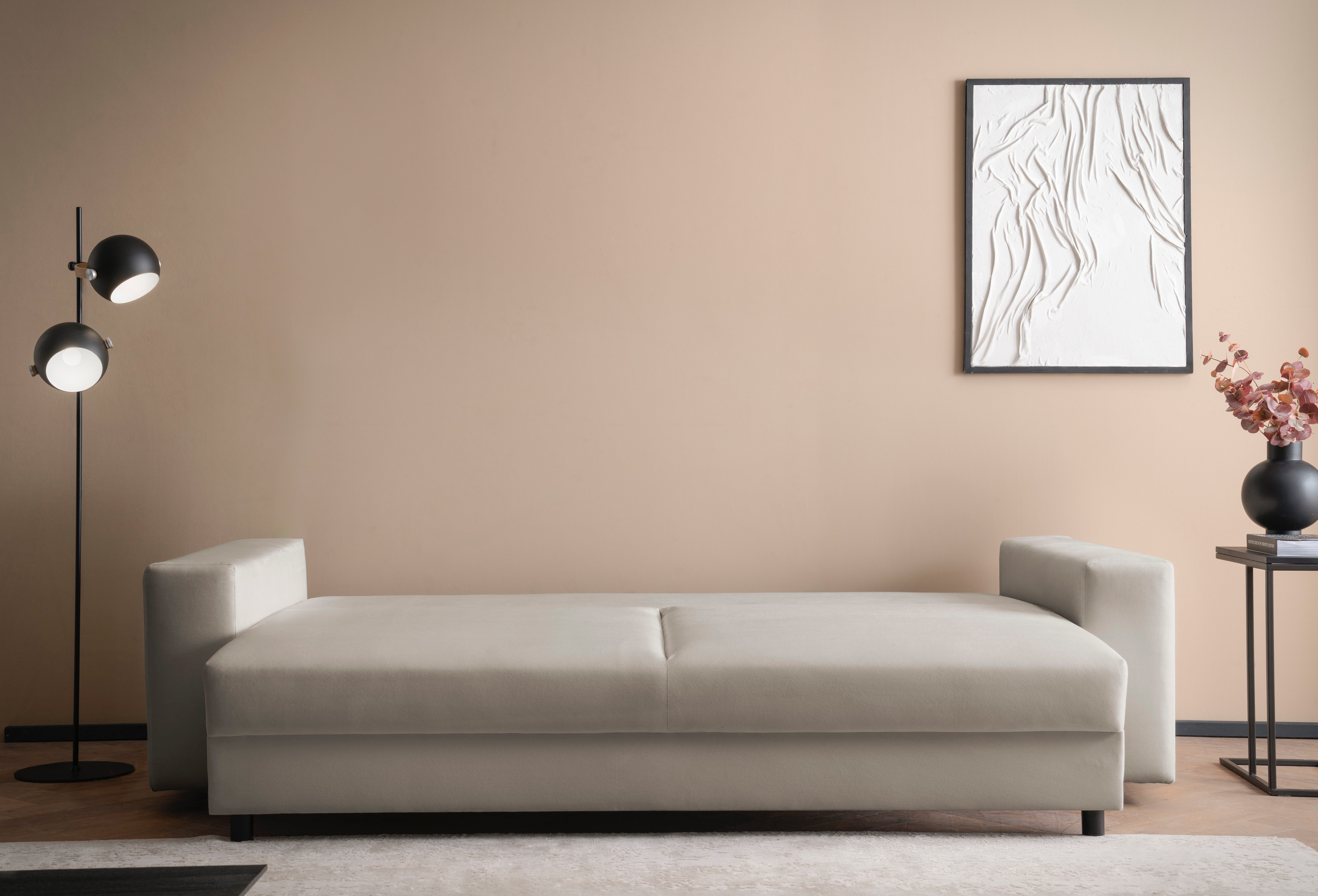 LeGer Home by Lena Gercke Slaapbank Imoga, kussen met slaapfunctie, 3-zits bank, bank met bedlade in moderne kleuren en stoffen, bedfunctie, ligoppervlak: 200x150 cm