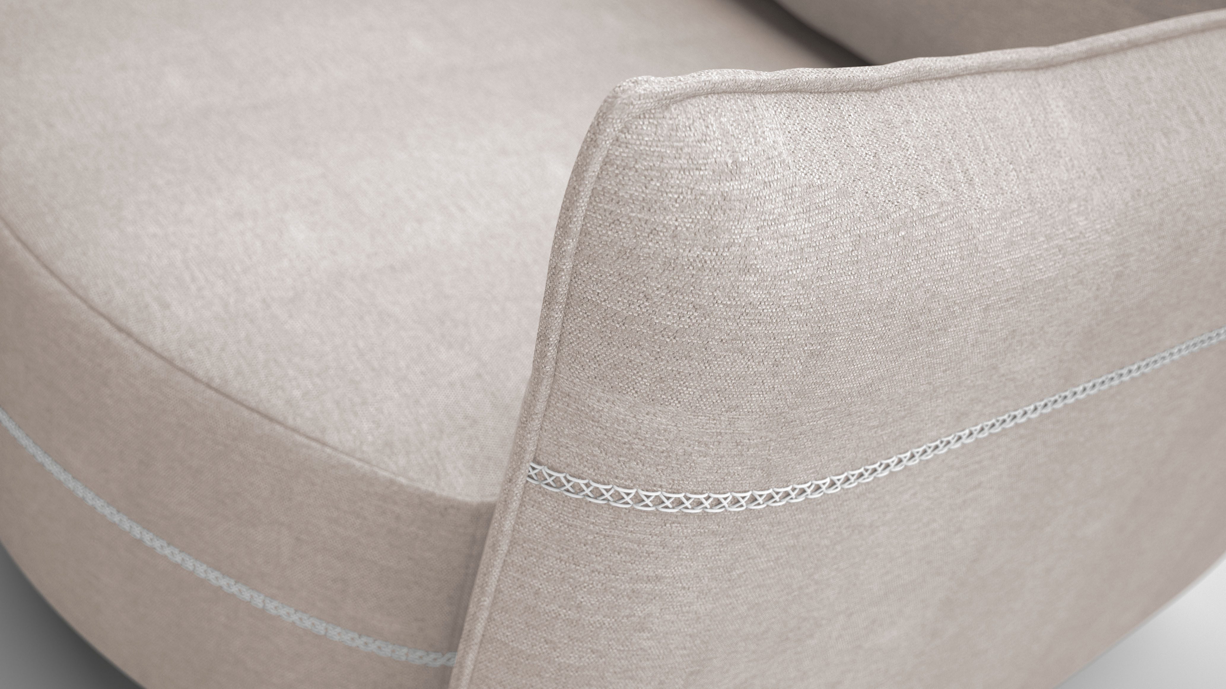 exxpo - sofa fashion Loungebank Ortis met geweldige contrastnaad, solitair meubel, comfortabel, smalle armleuning