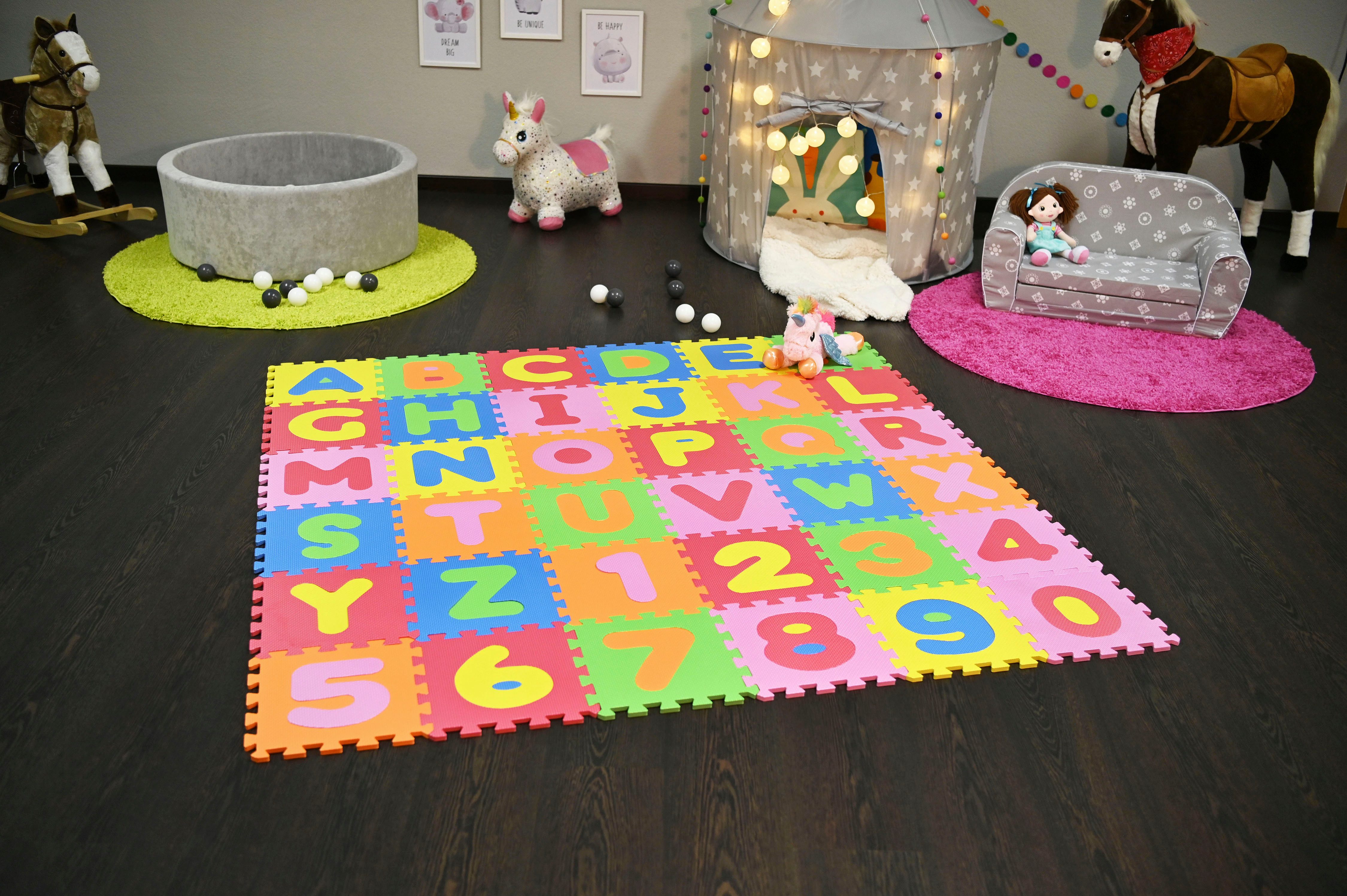 Knorrtoys® Puzzel Cijfers en letters Puzzelmat, vloerpuzzel