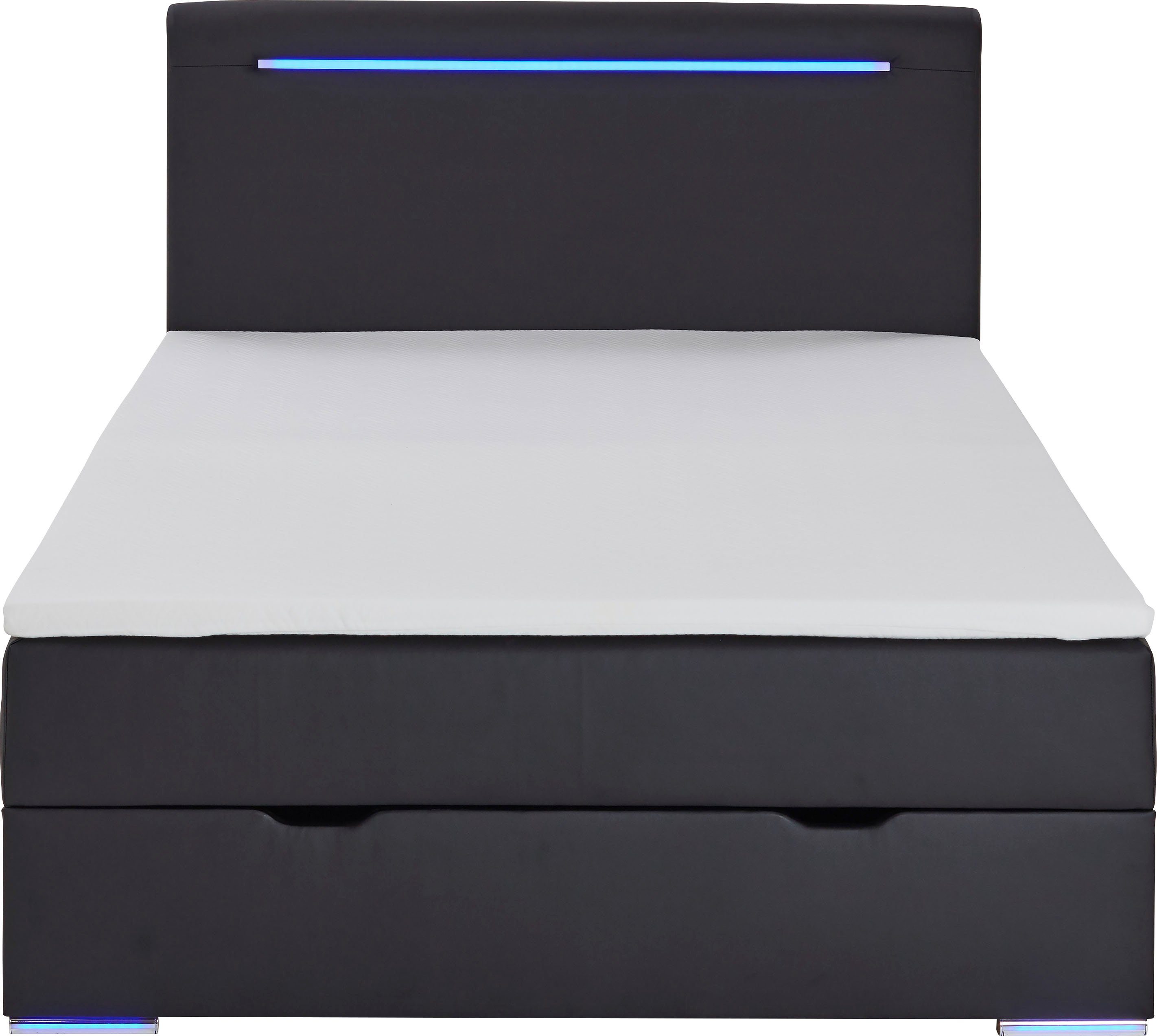 meise.möbel Boxspring Candela 2 inclusief ledverlichting in hoofdbord en poten, met bedkist en topmatras