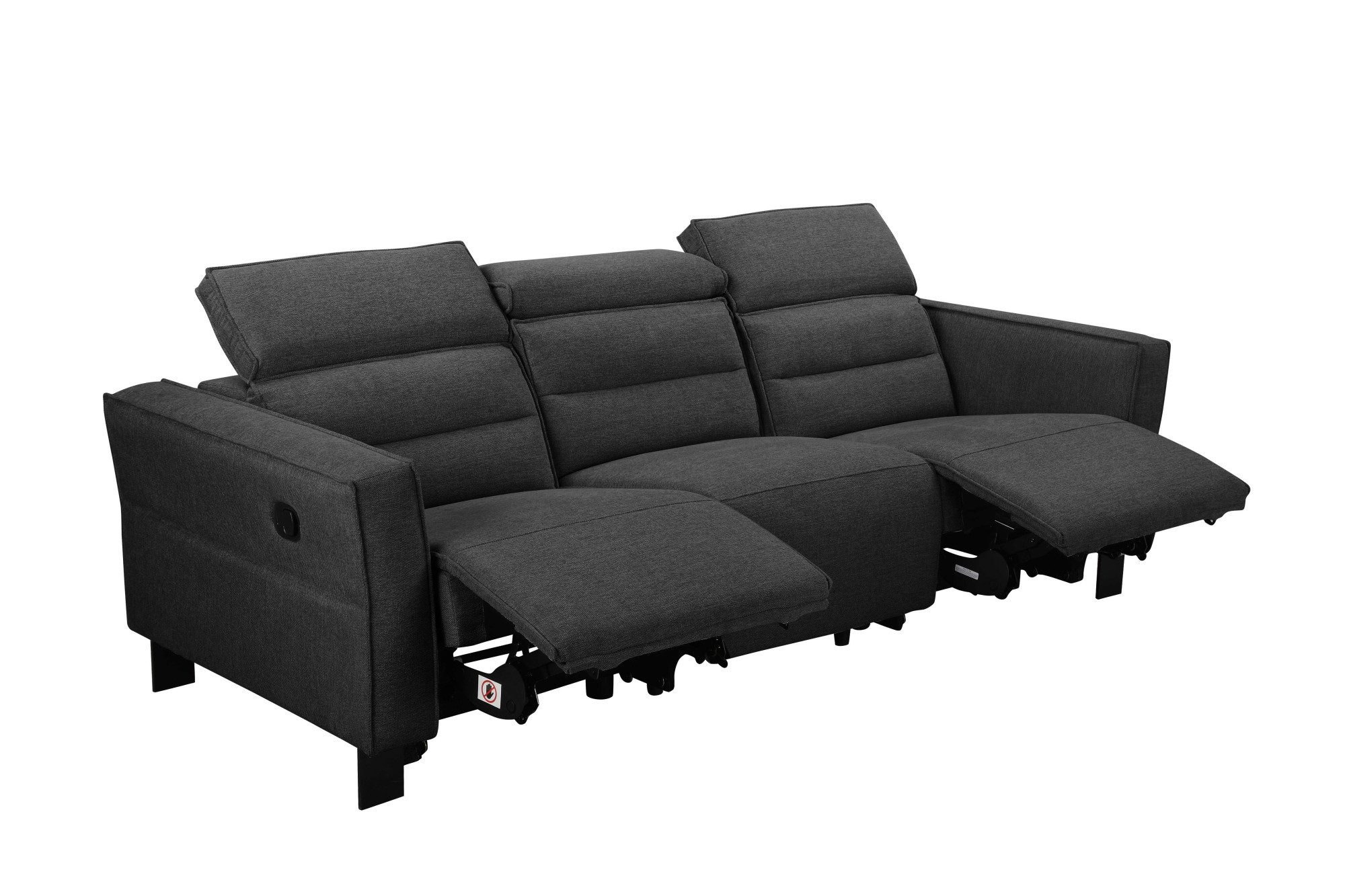 Places of Style 3-zitsbank Carpari, 224 cm, handmatige of elektrische relaxfunctie in 2 zitplaatsen