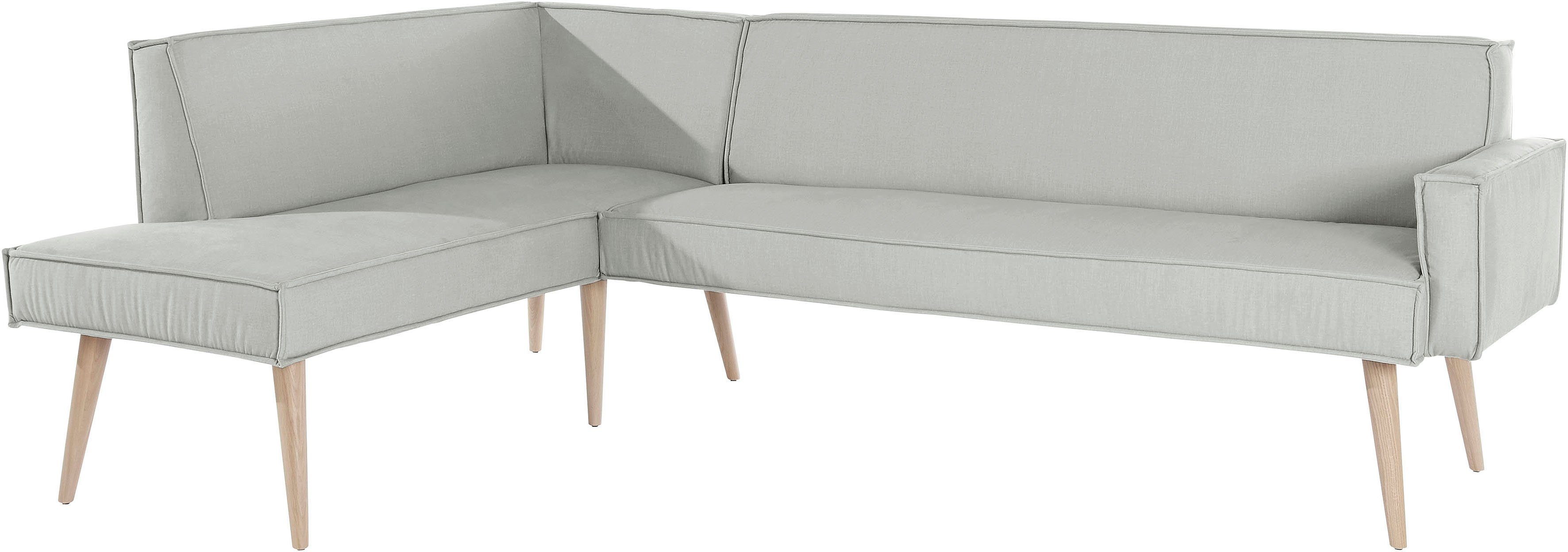 exxpo - sofa fashion Hoekbank Lungo, moderne paspelnaad, comfortabel en elegant, hoge houten voet