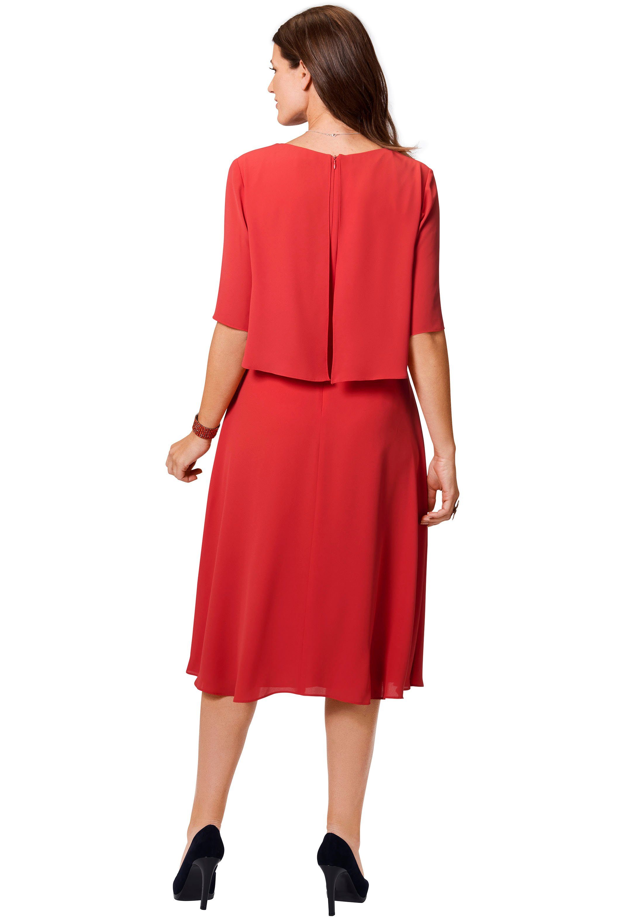 select! By Hermann Lange Chiffon jurk in laagjes-look