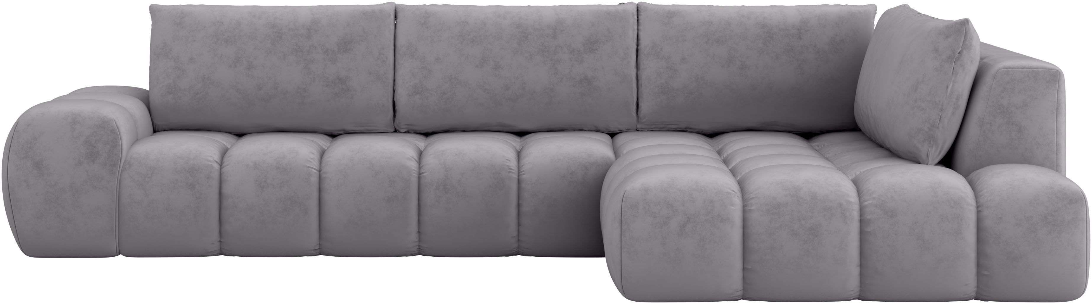 INOSIGN Hoekbank AZITA designsofa, elegant en comfortabel L-vorm, bubbel-look